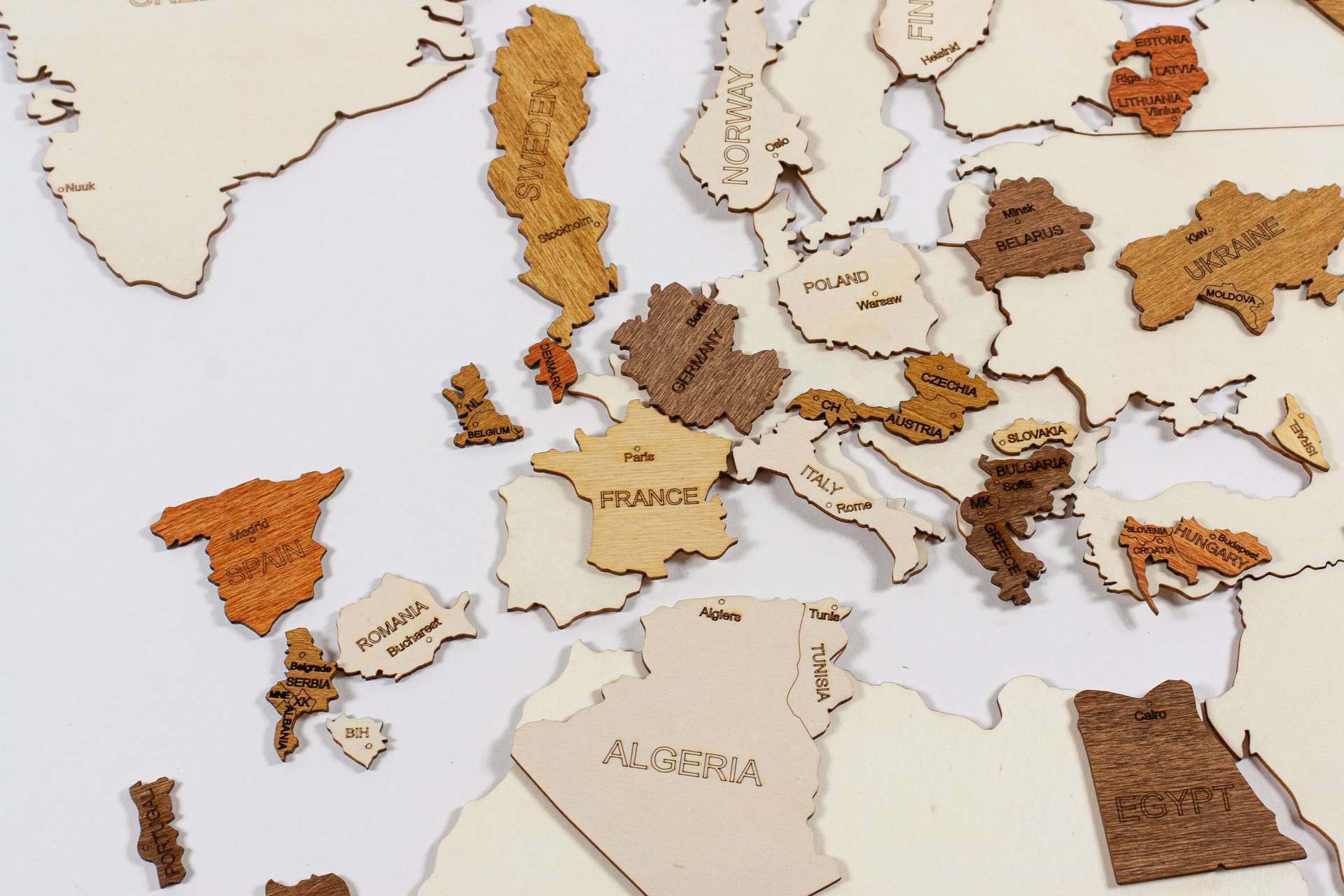 Puzzle Wooden World Map