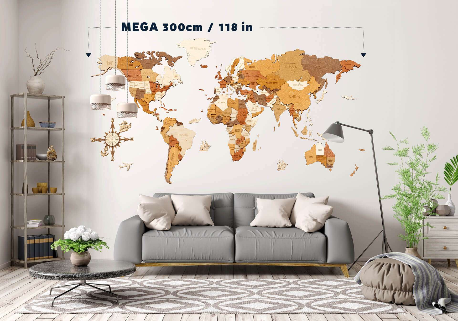 MEGA 300 cm / 118 in
