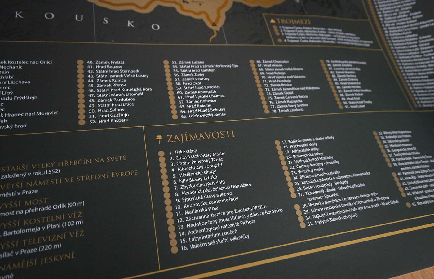 Scratch off Map of the Czech Republic