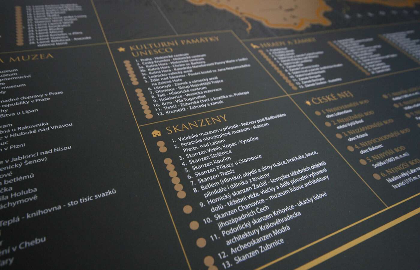 Scratch off Map of the Czech Republic