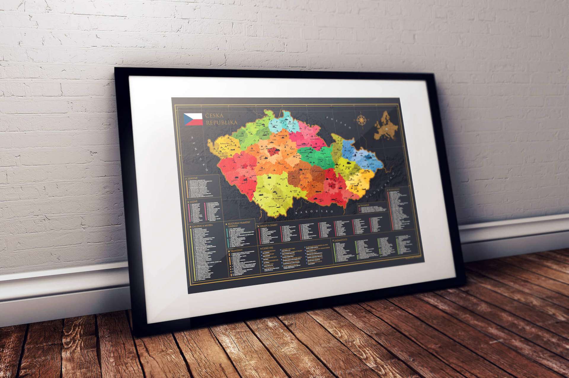 Scratch off Map of the Czech Republic