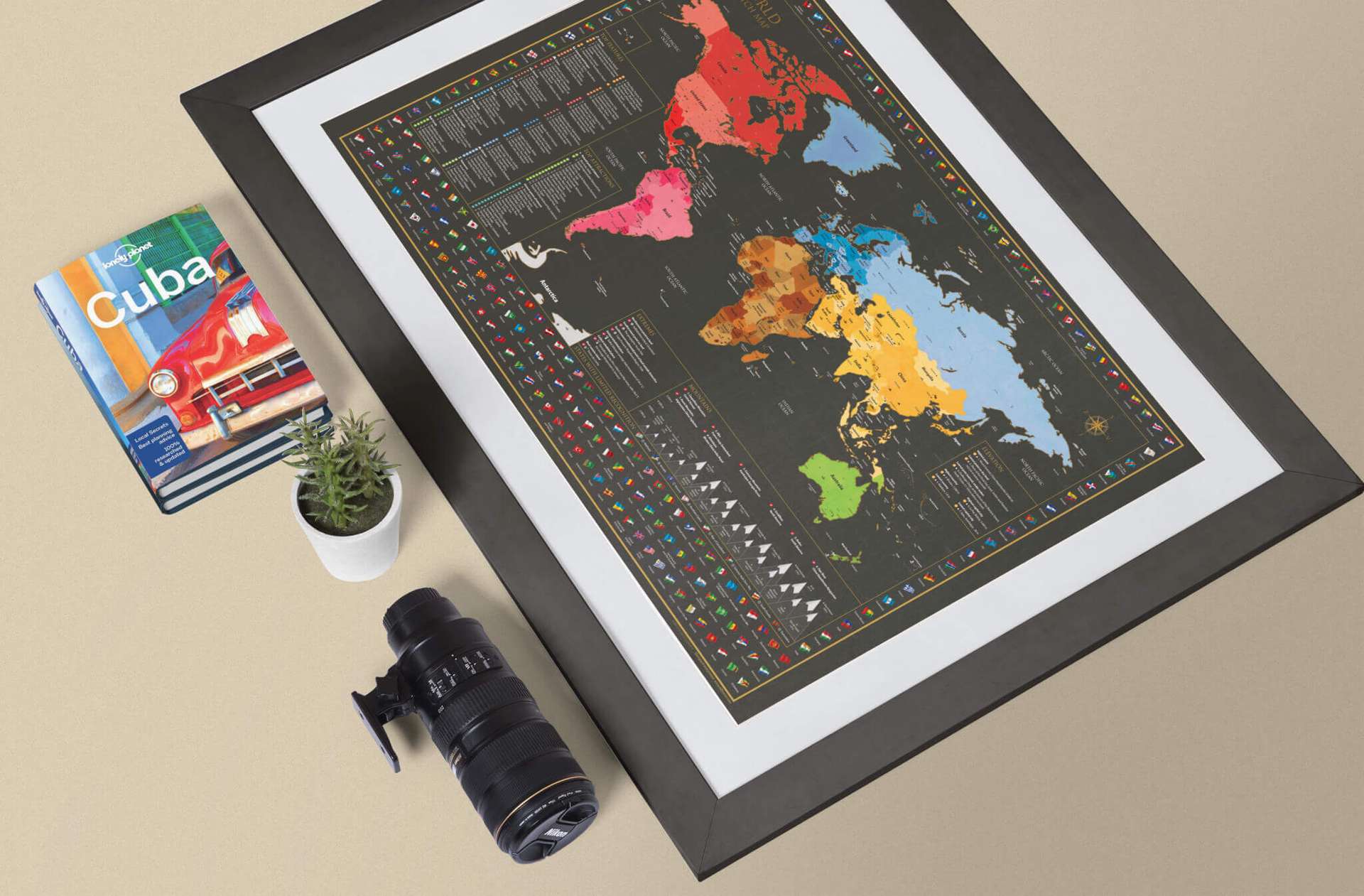 Scratch off map of the world