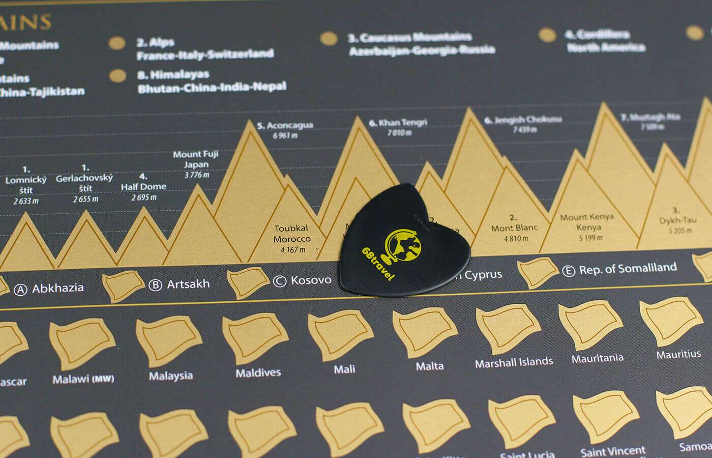 Scratch off map of the world