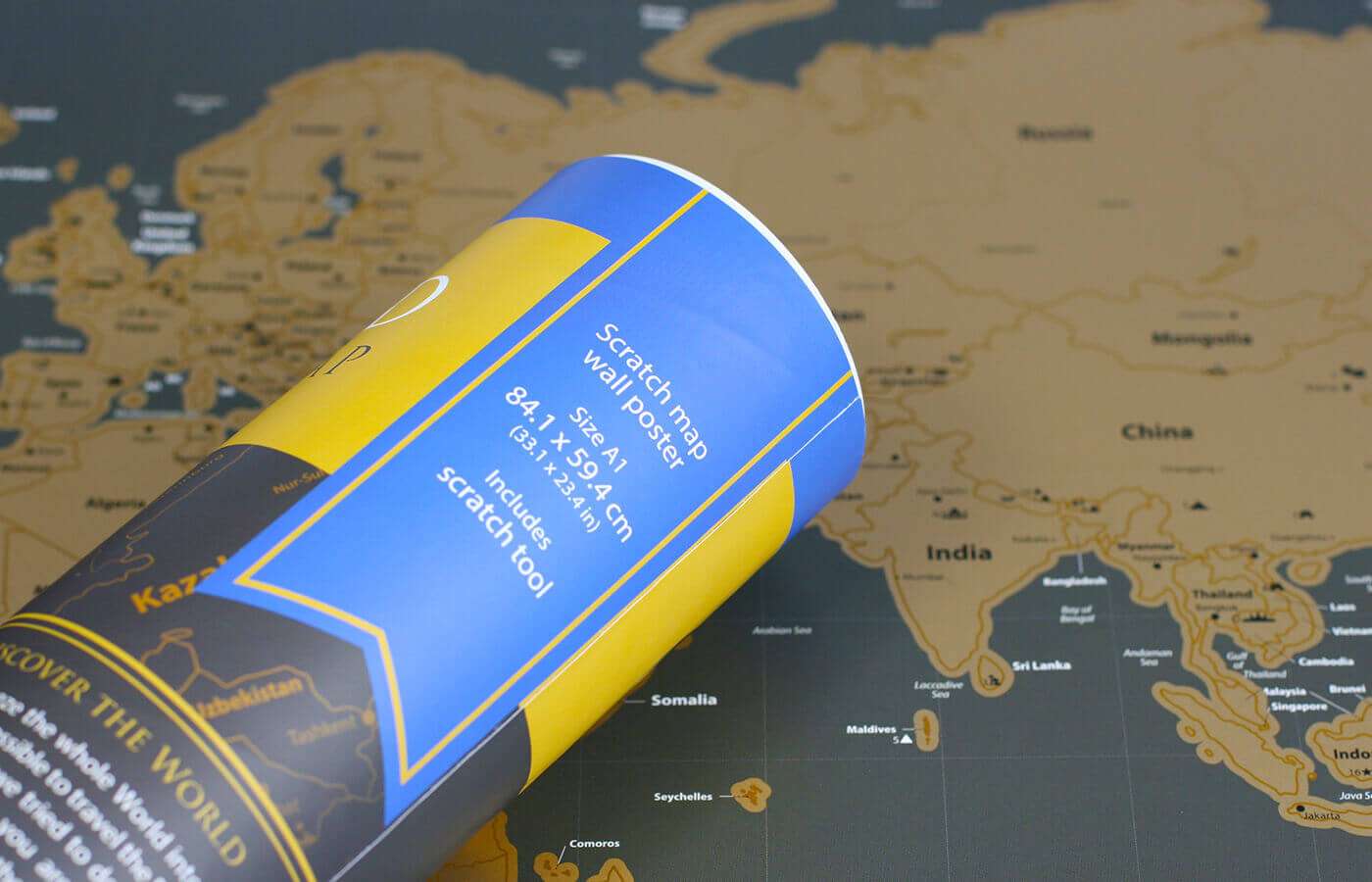 Scratch off map of the world