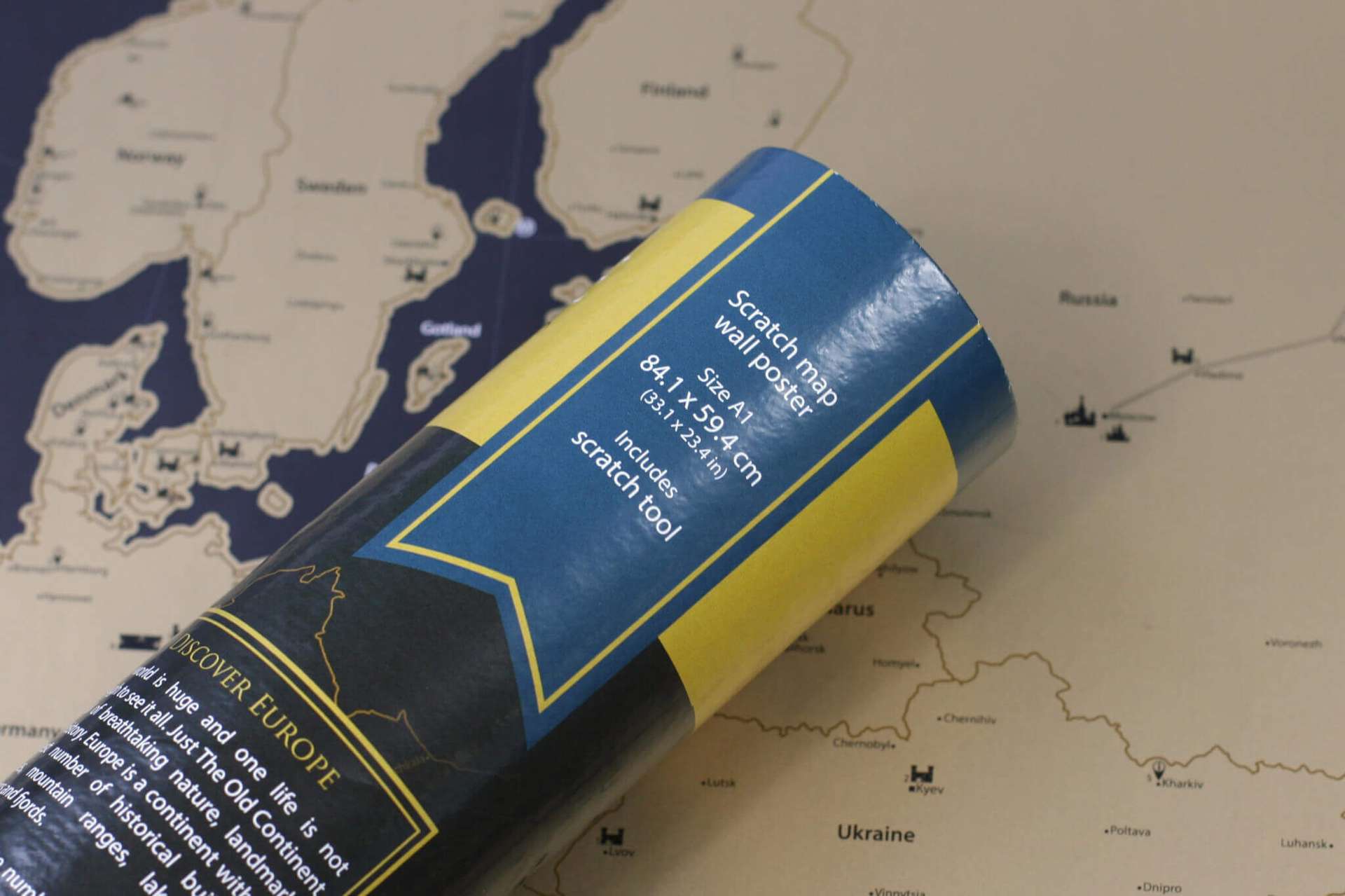 Scratch map of Europe