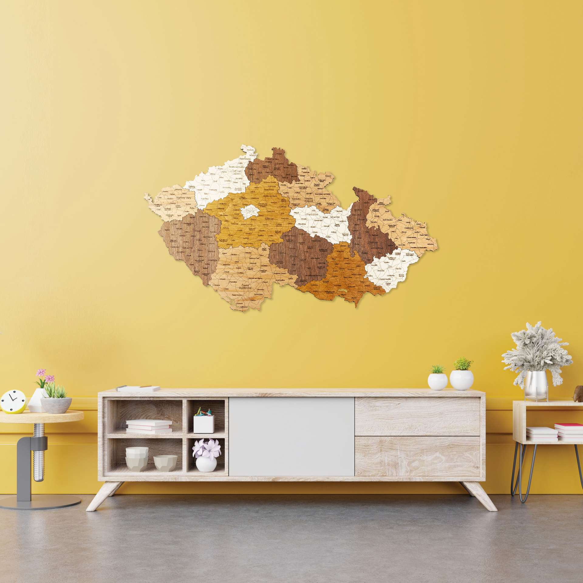 Wooden Map of the Czech Republic