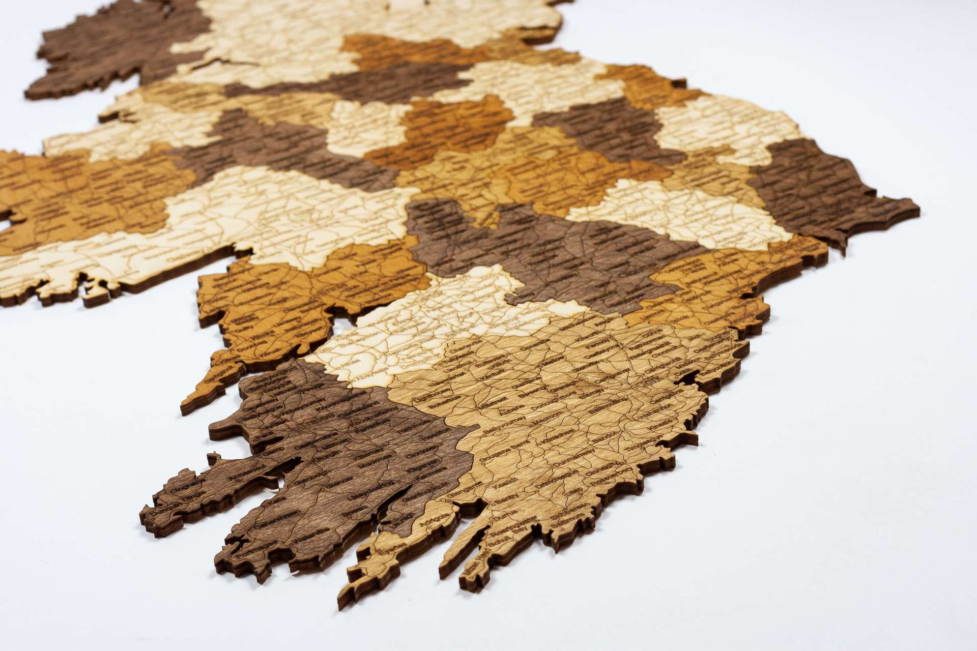 Wooden Map of Ireland
