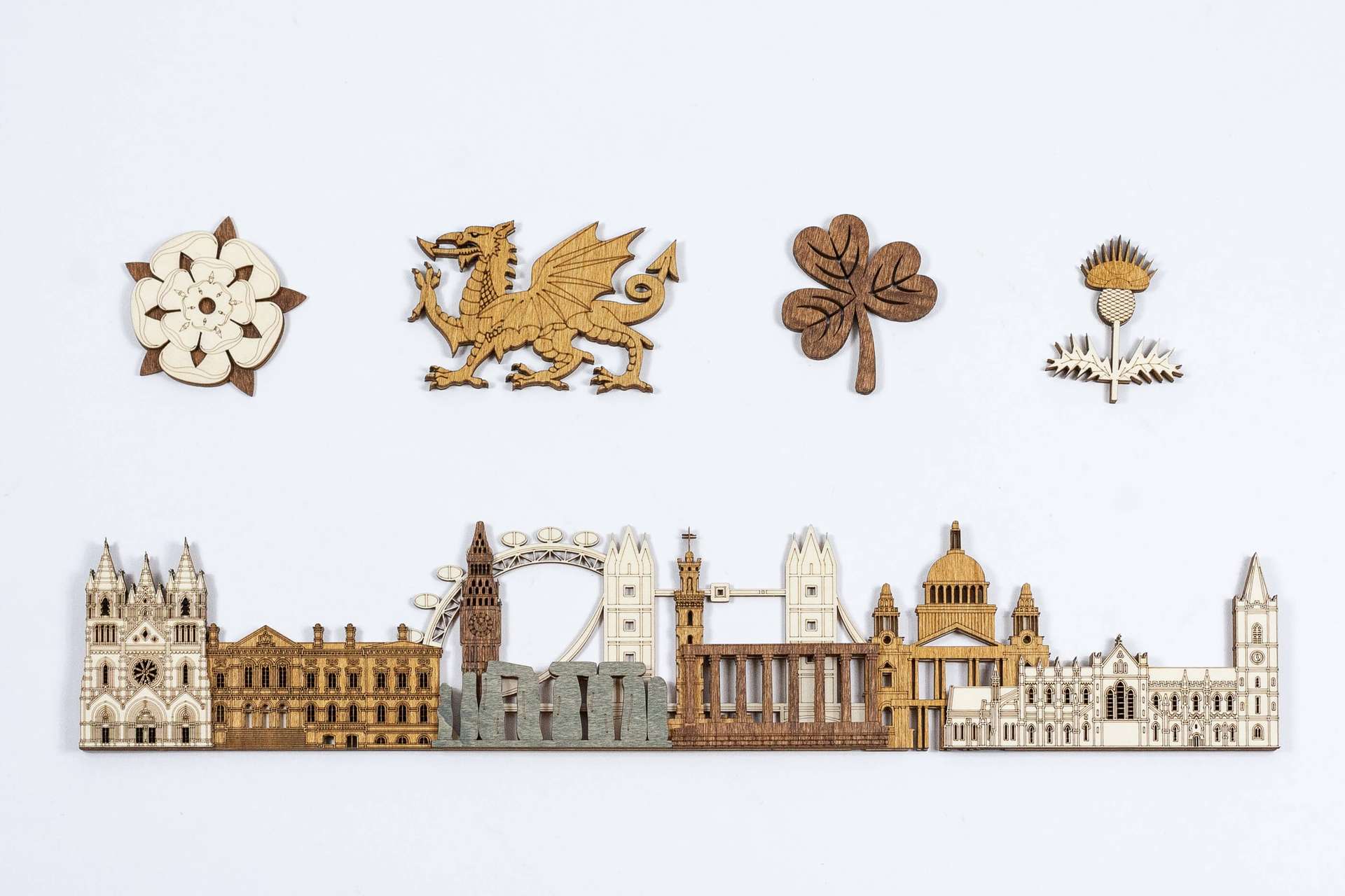 United Kingdom (British Isles + Ireland) Wooden Map