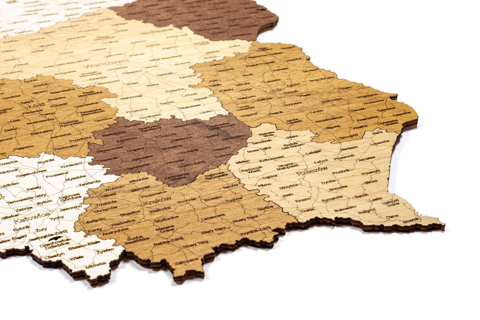 Wooden Map of Poland