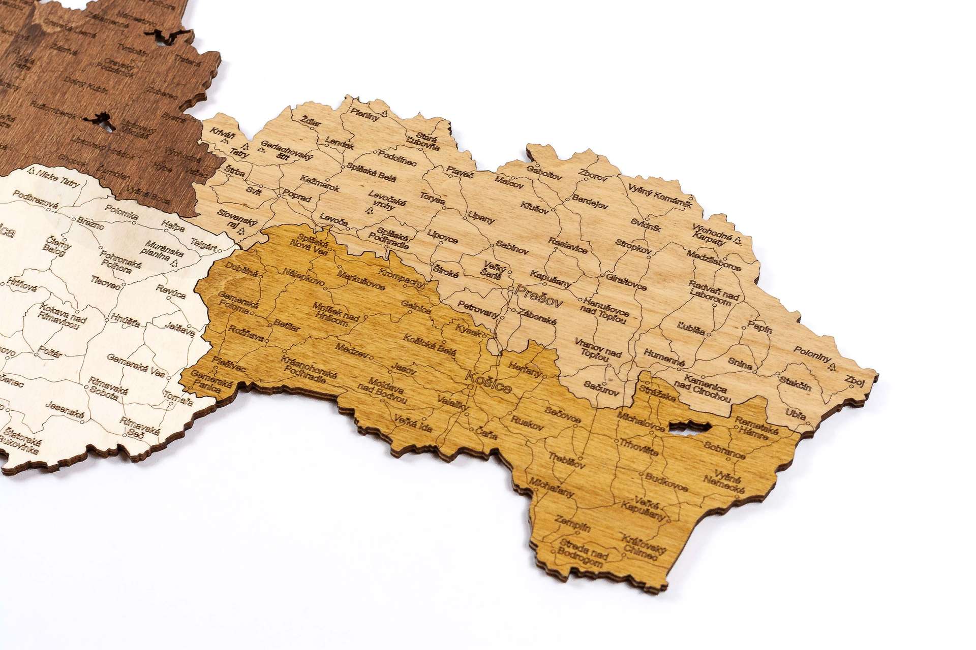 Wooden Map of Slovakia