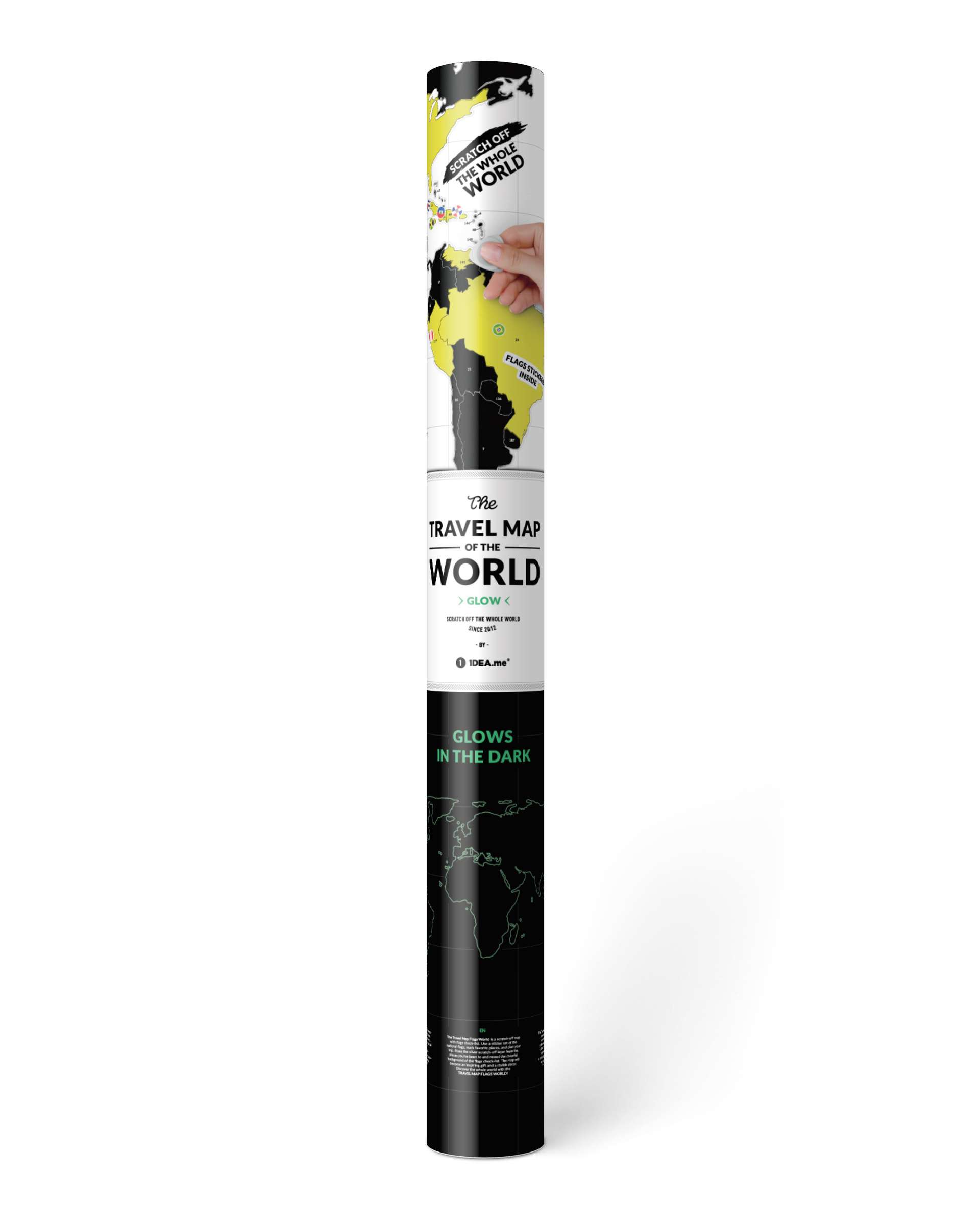 Scratch-off Travel Map Glow World