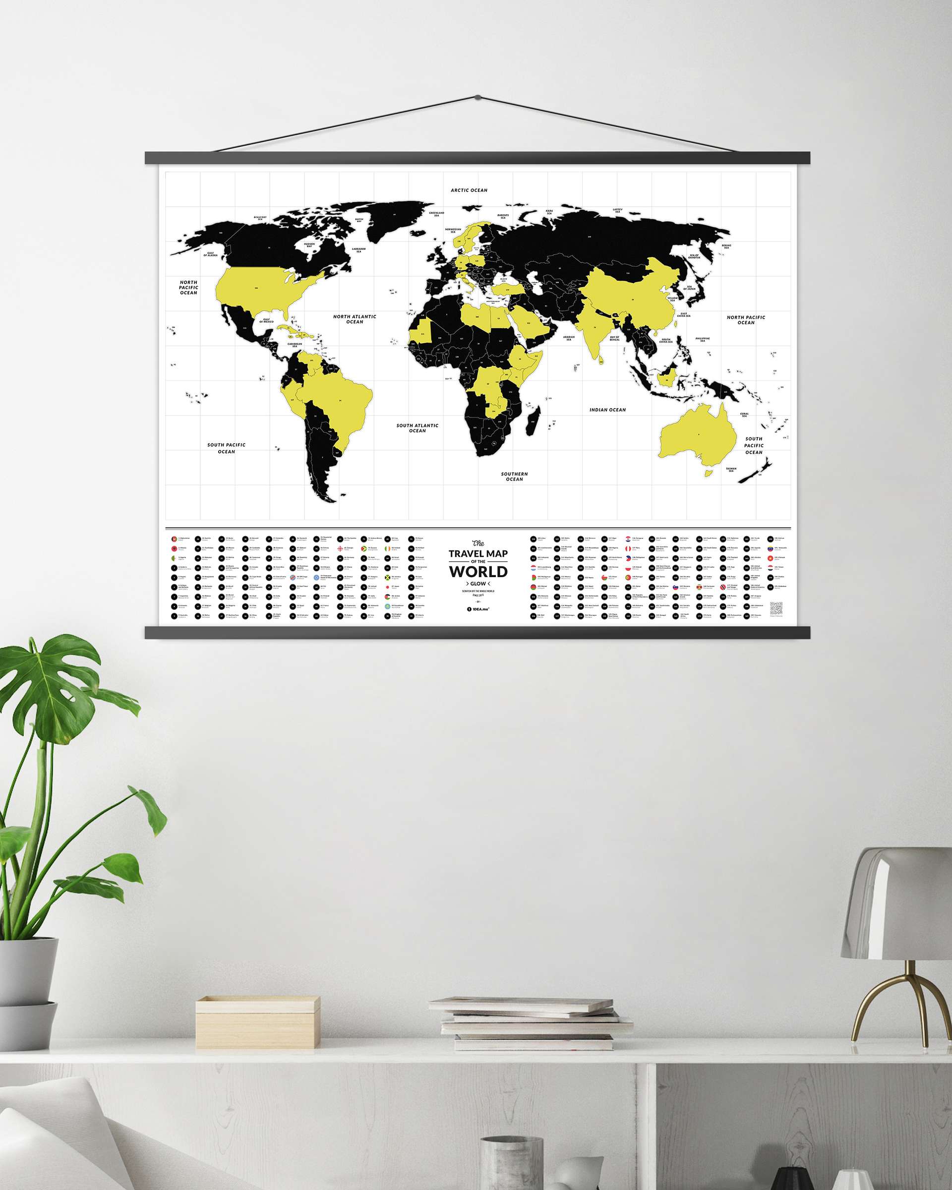 Scratch-off Travel Map Glow World