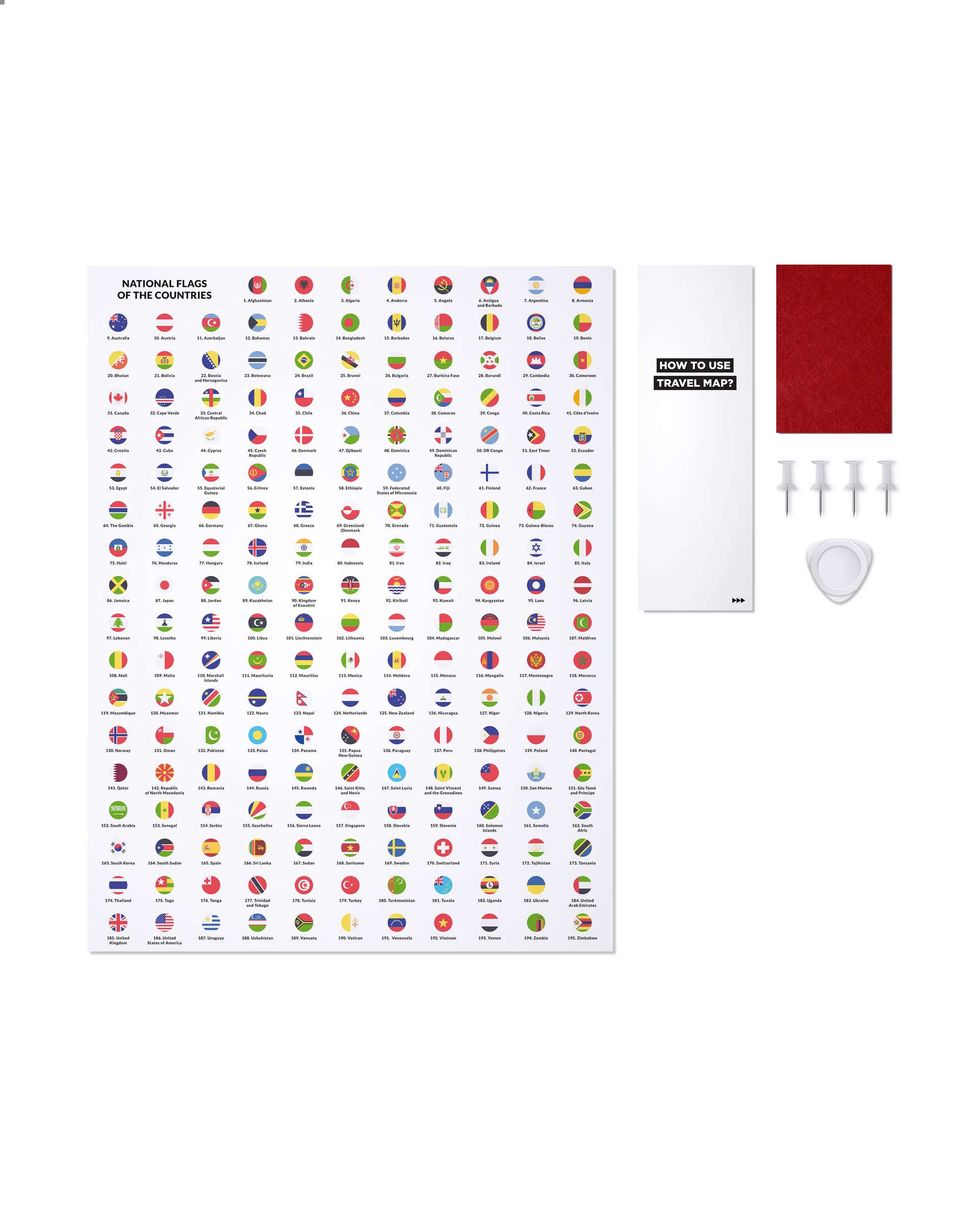 Scratch-off Travel Map Glow World