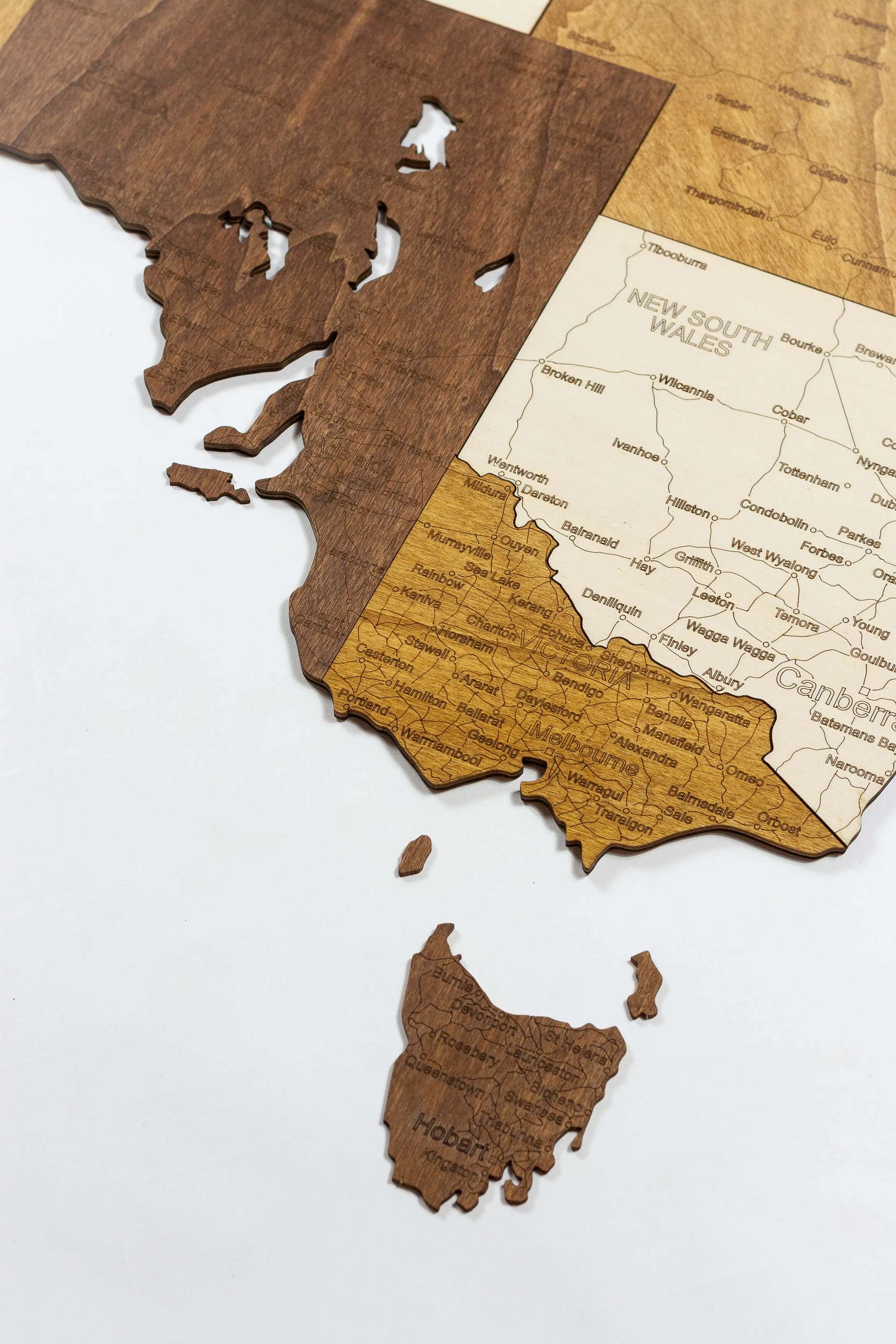 Wooden Map of Australia