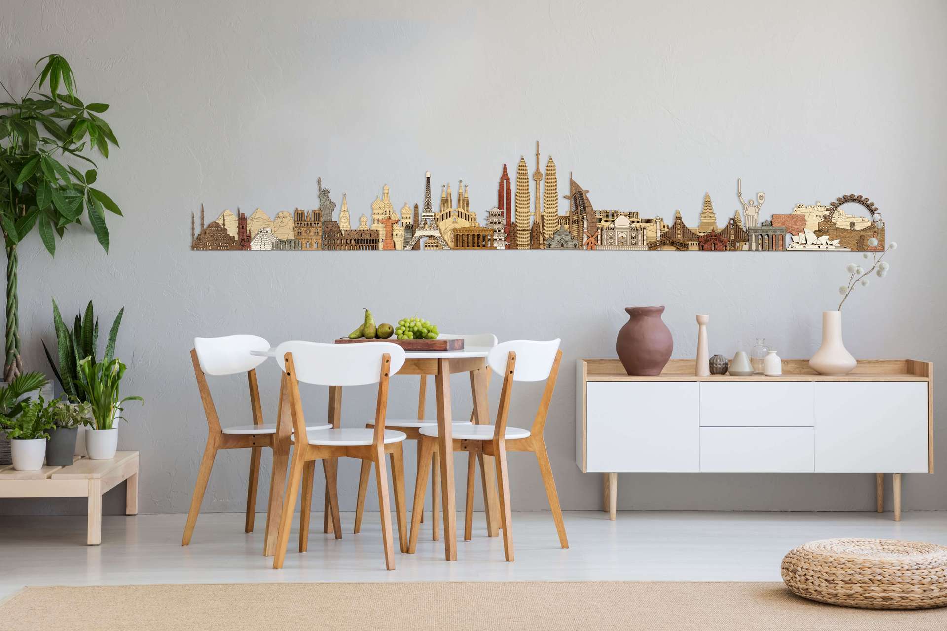 World Landmarks deluxe wooden panel 150cm