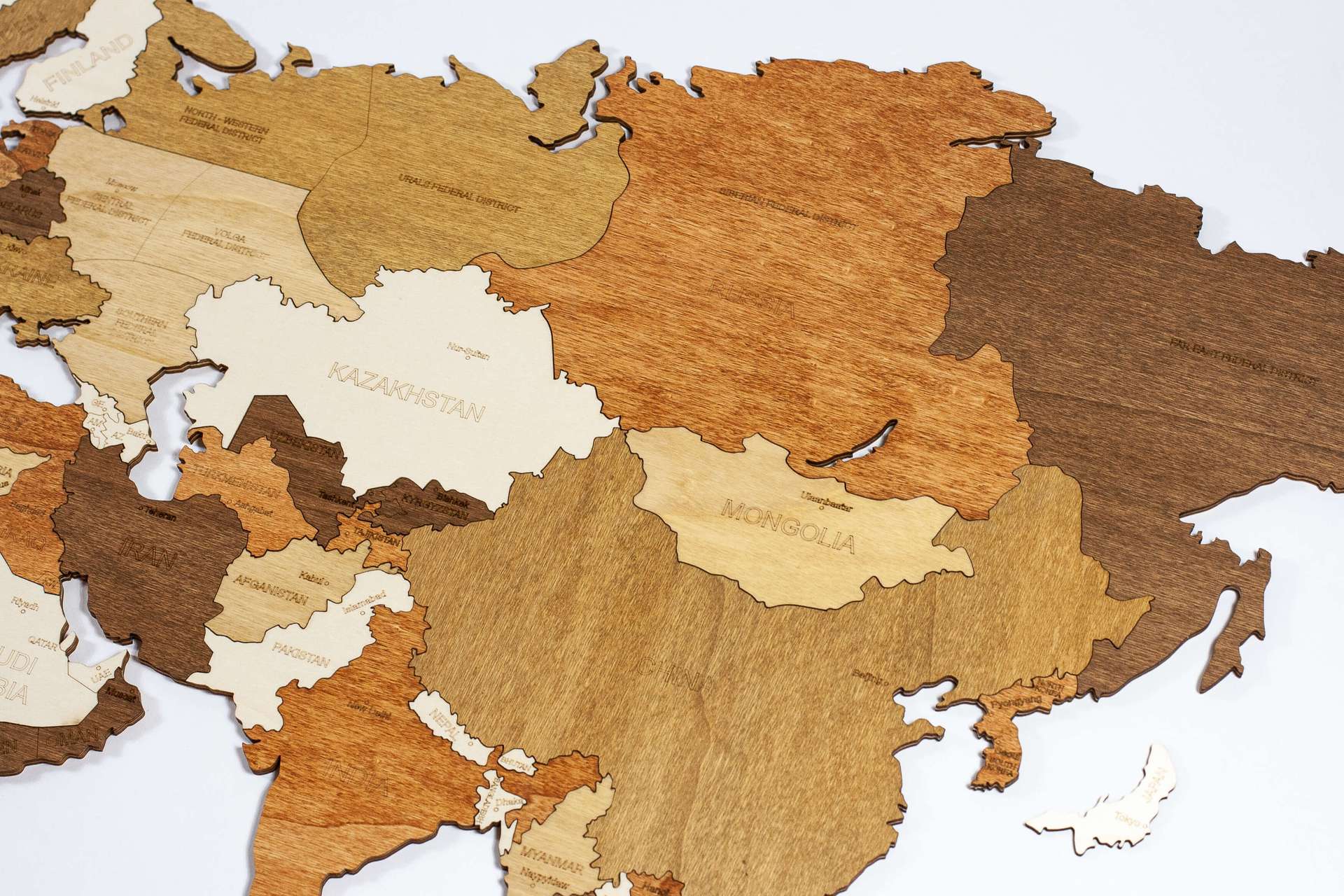 2D Wooden World Map