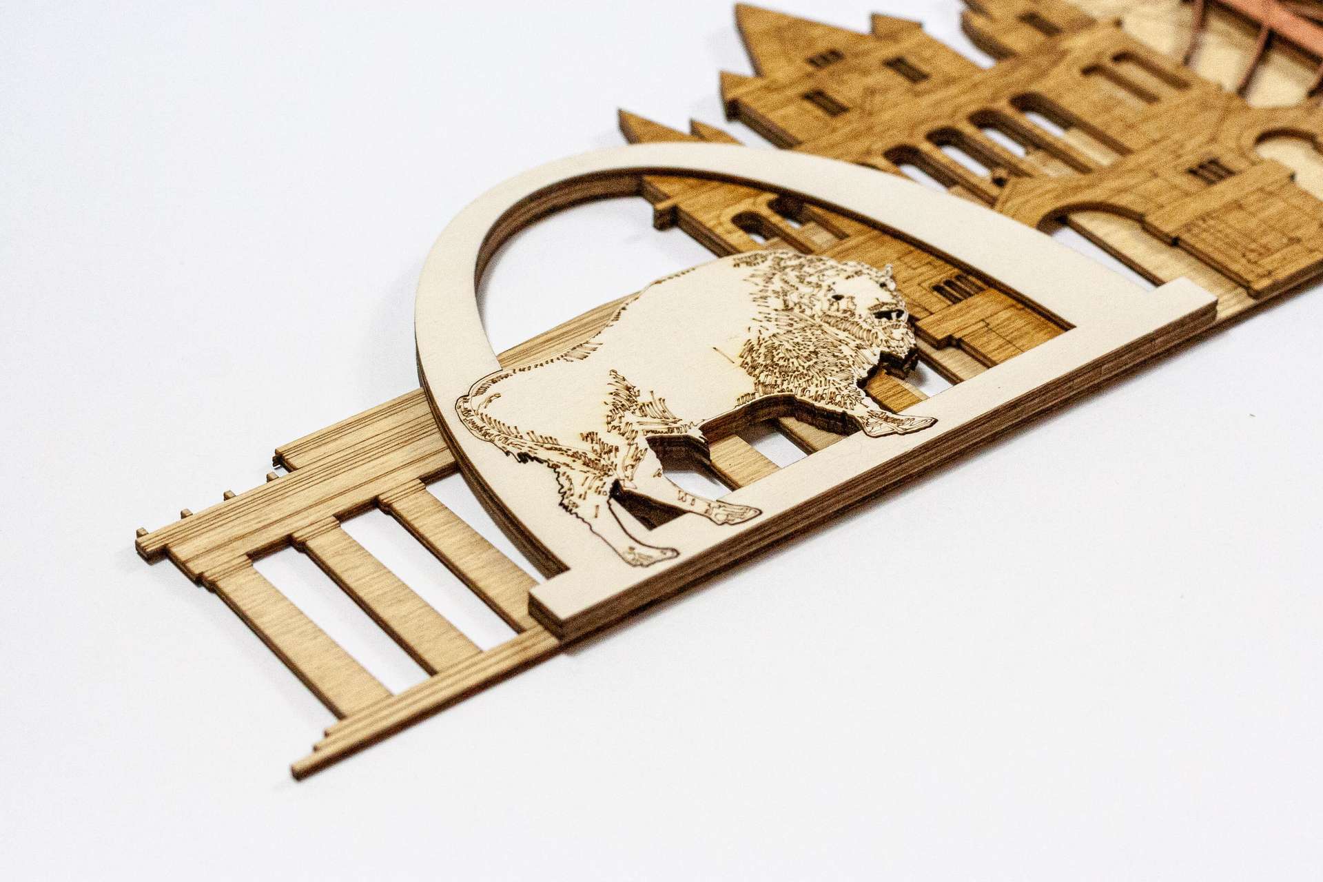 USA Landmarks Wooden Wall Panel