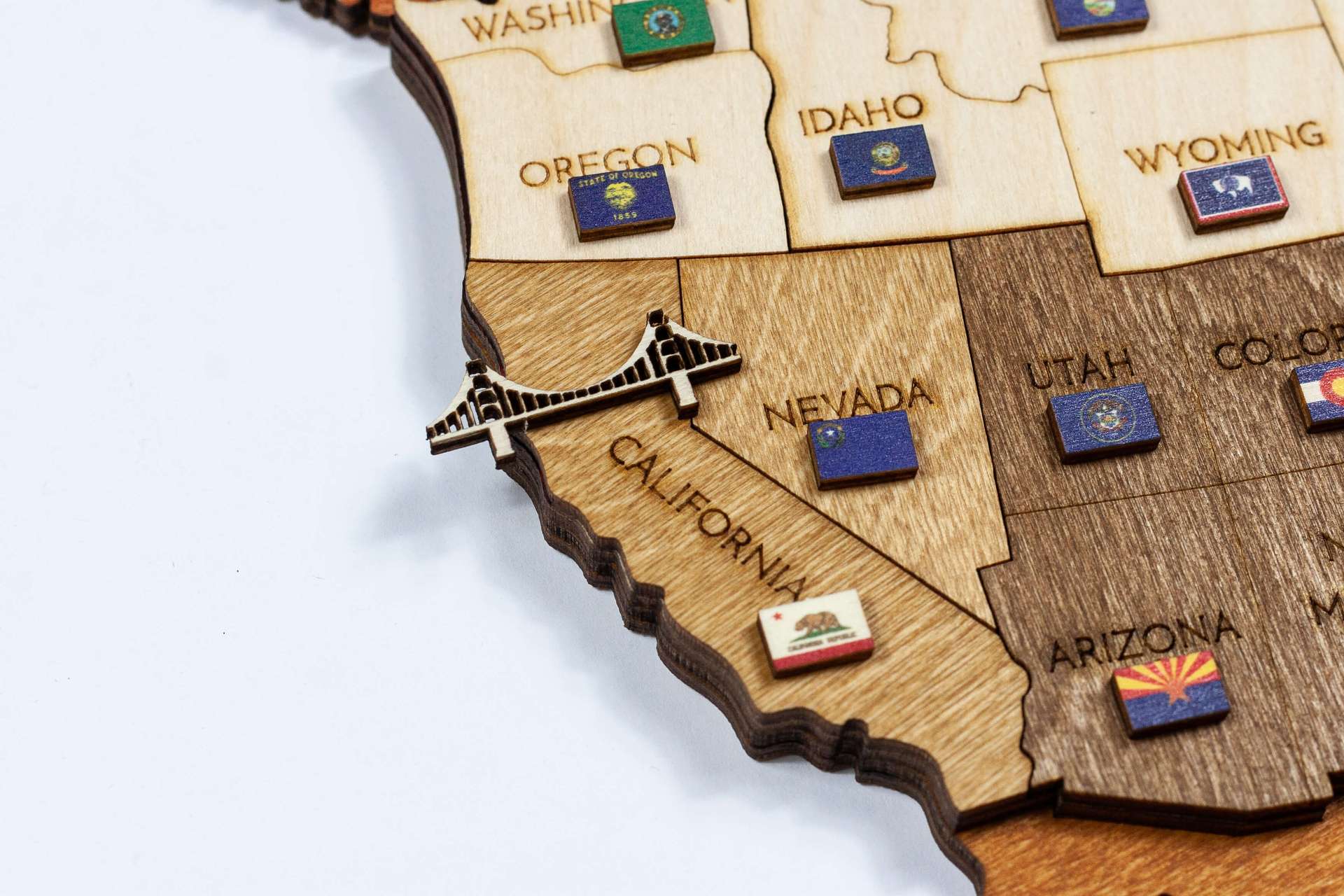 Wooden Mini Landmarks (stickable)