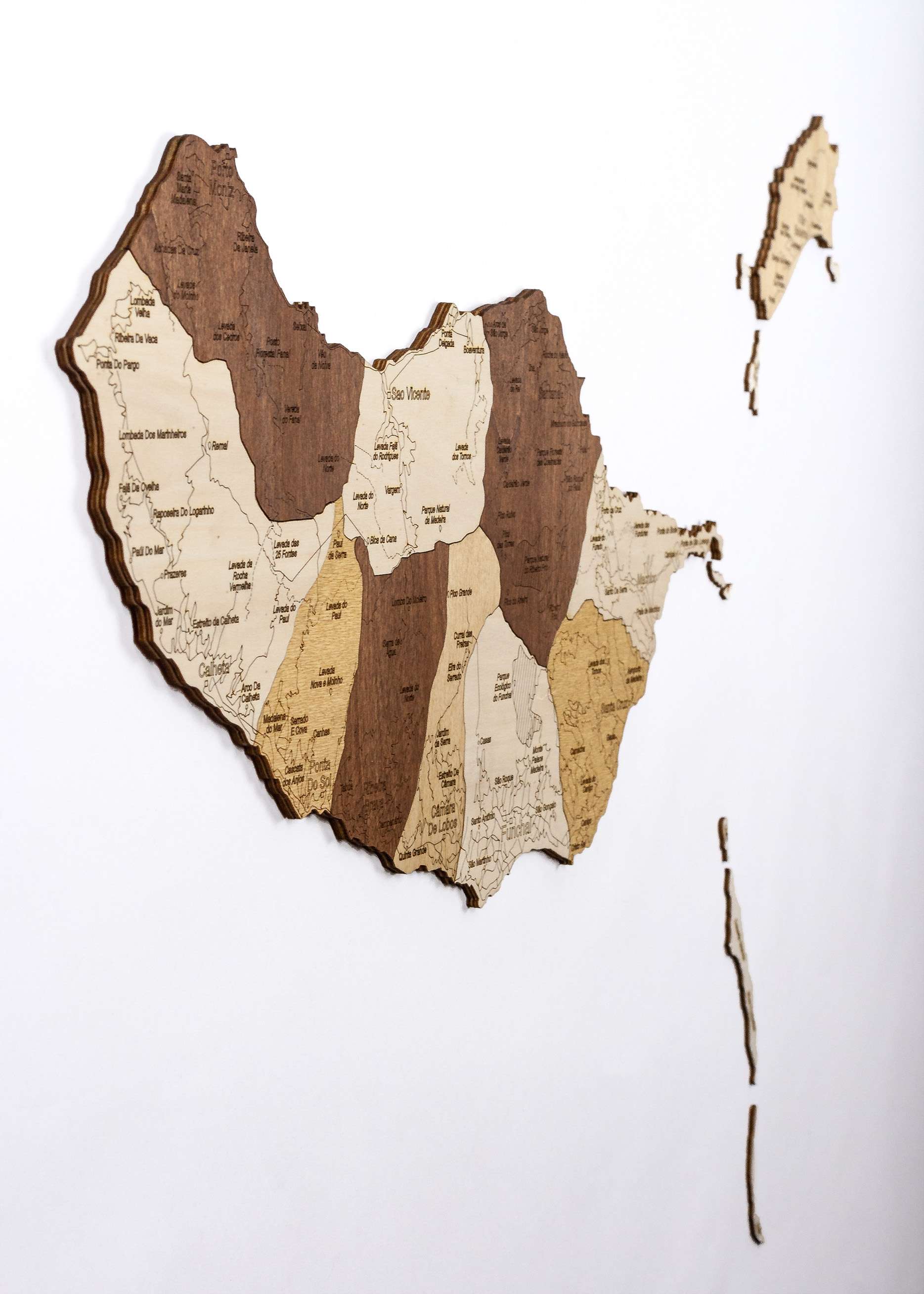 Wooden Map of Madeira