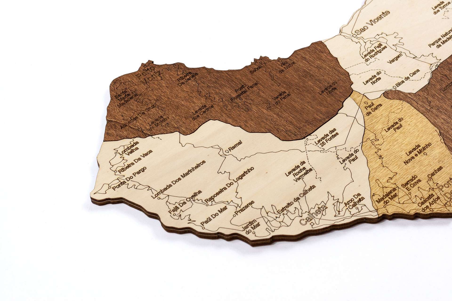 Wooden Map of Madeira
