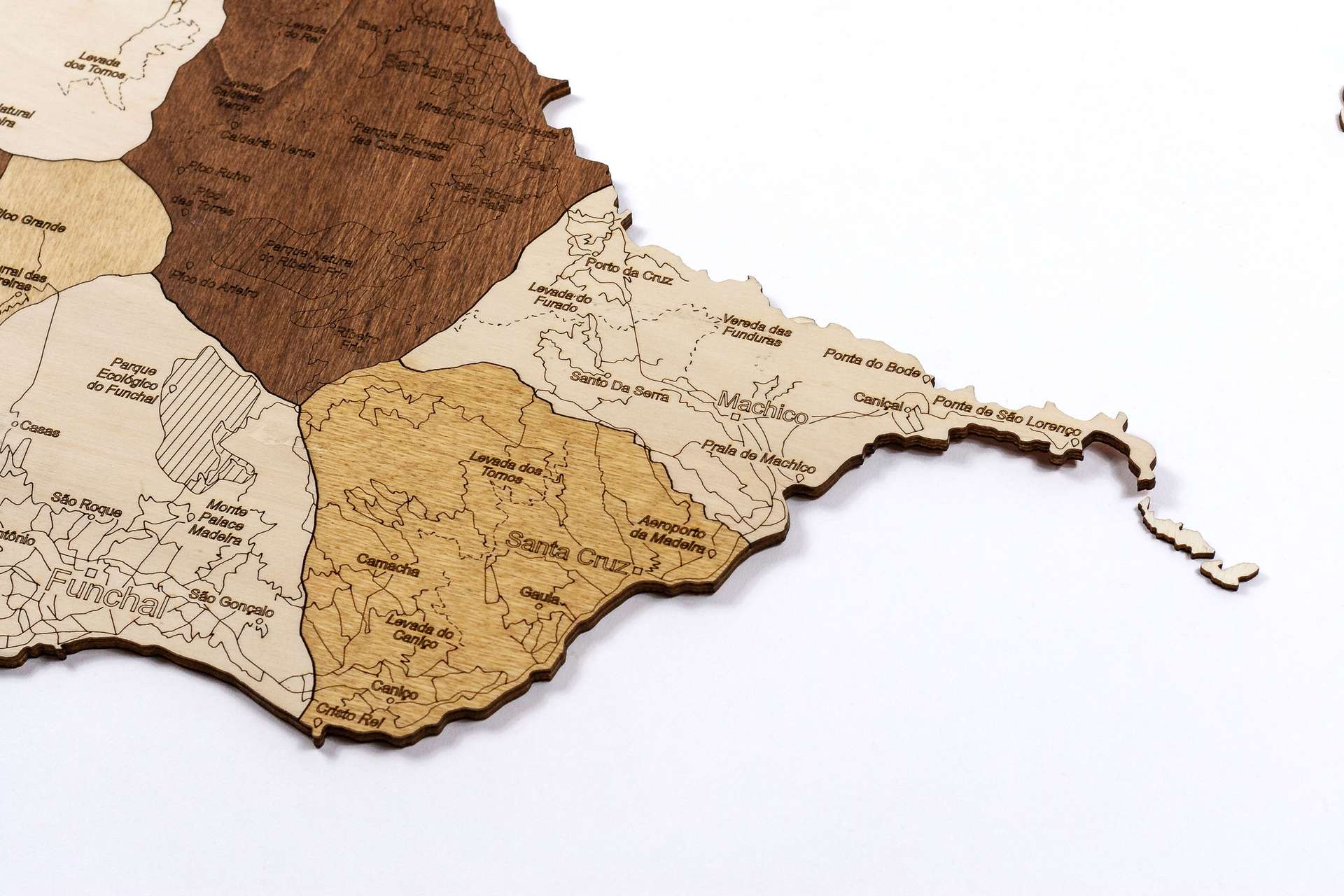 Wooden Map of Madeira