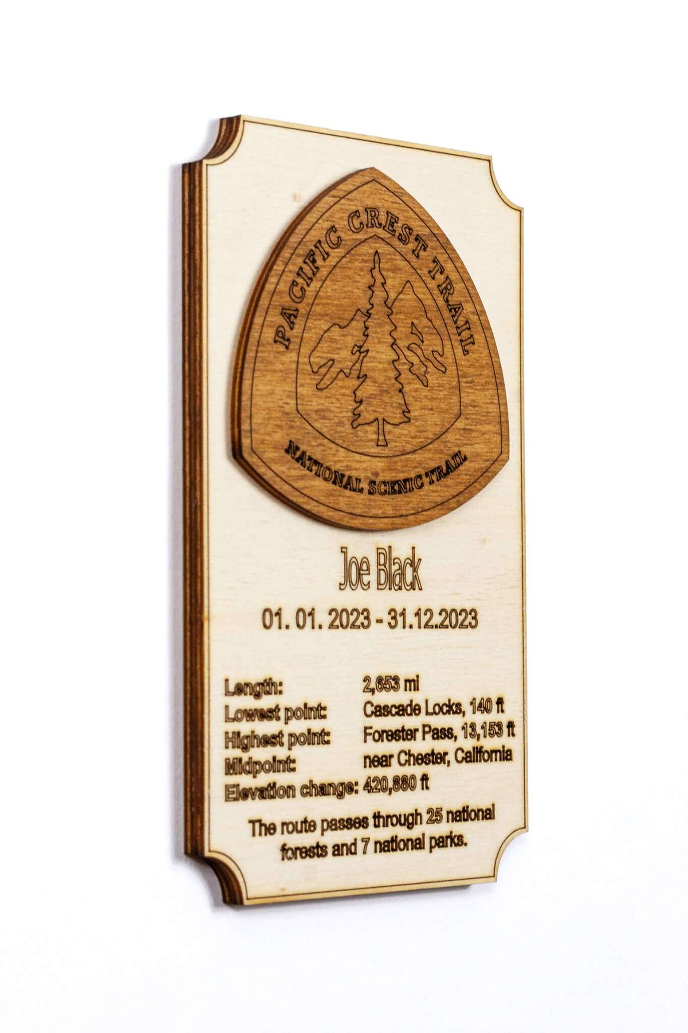 Pacific Crest Trail Wooden Map (PCT)