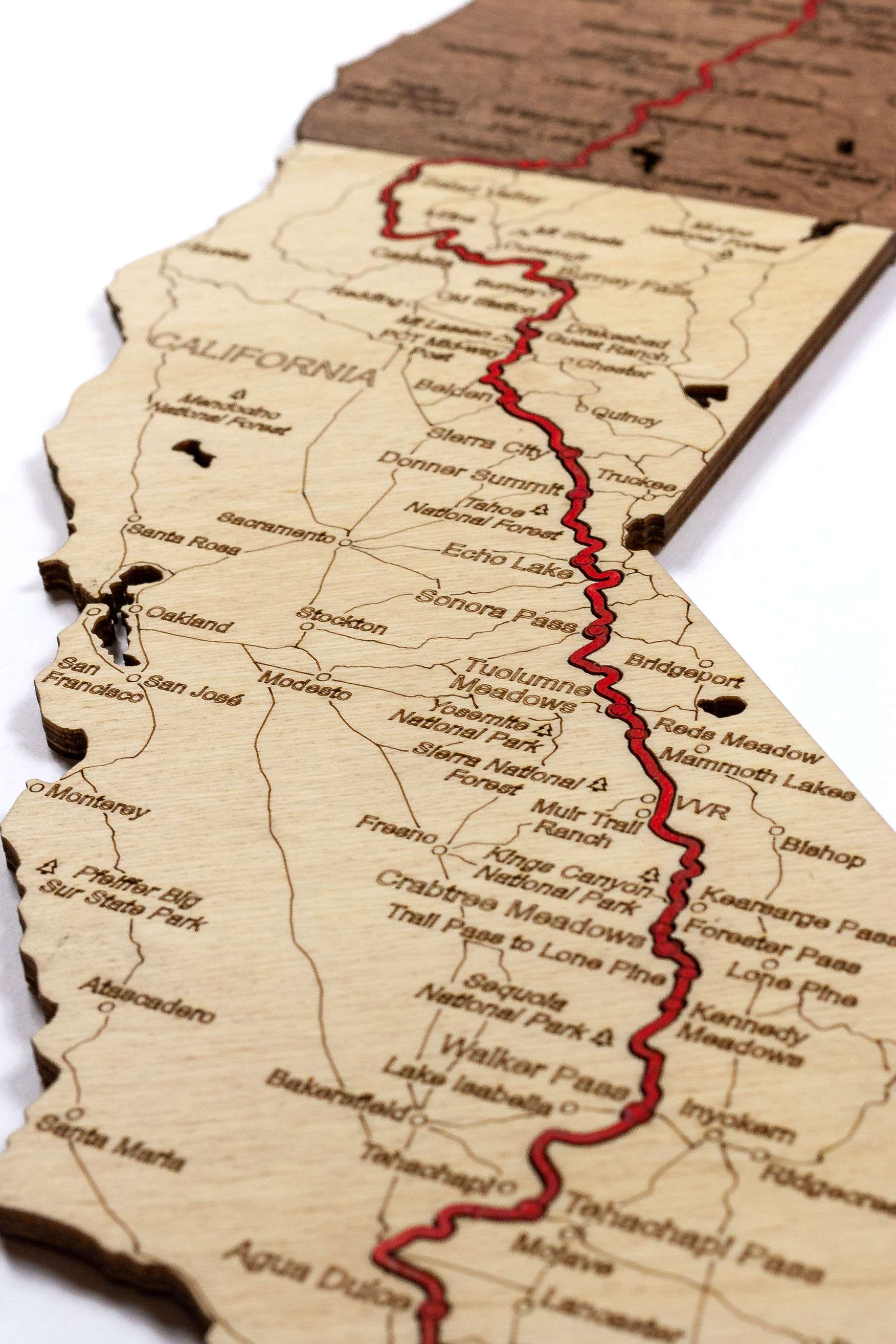 Pacific Crest Trail Wooden Map (PCT)