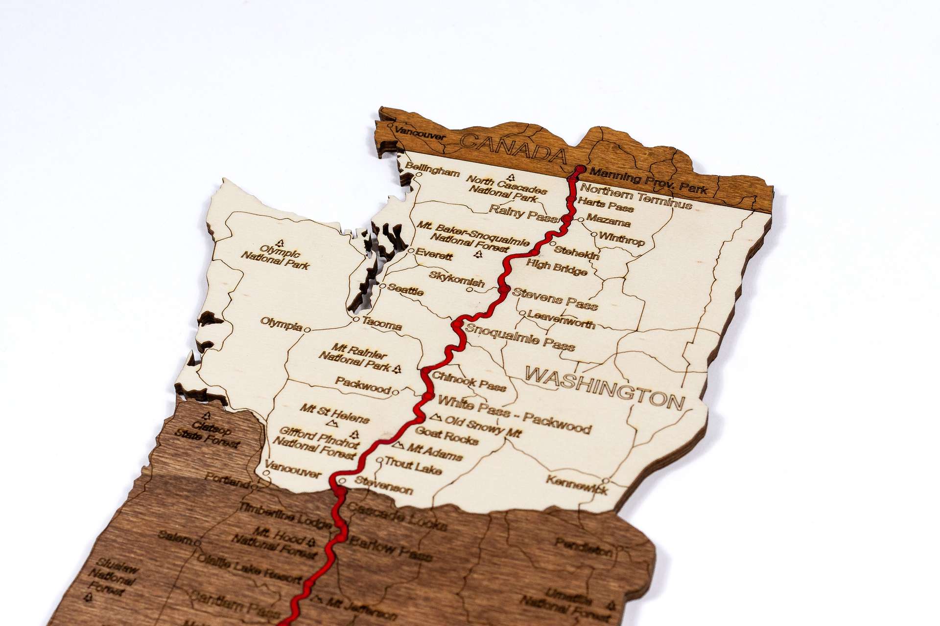Pacific Crest Trail Wooden Map (PCT)