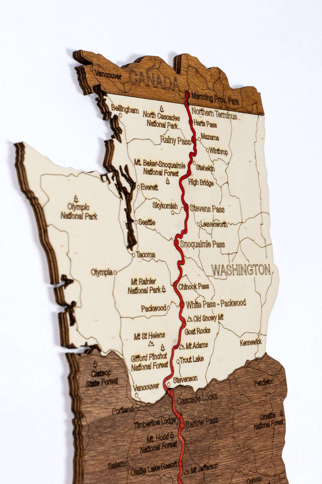Pacific Crest Trail Wooden Map (PCT)