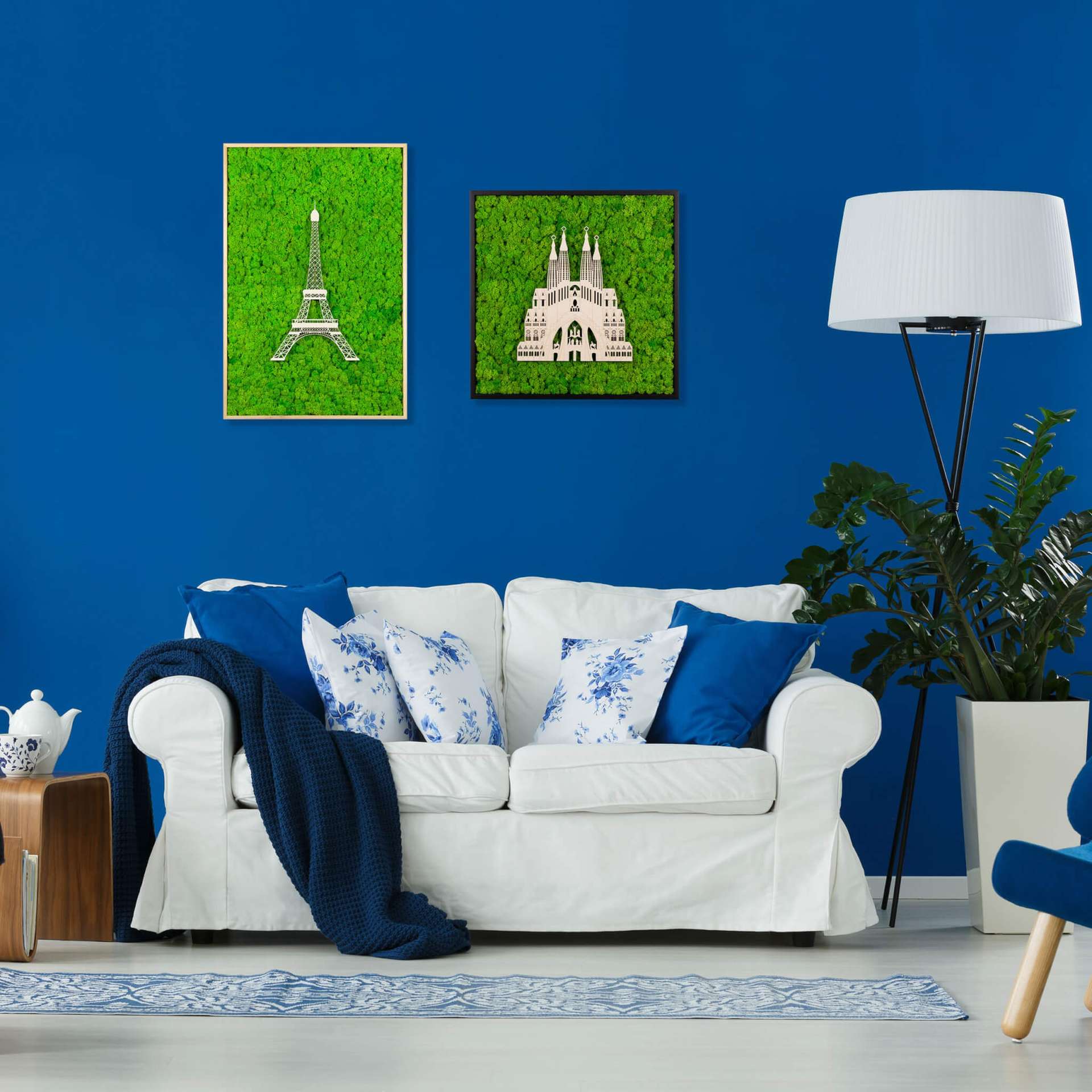 Framed World Landmark Lichen Artwork