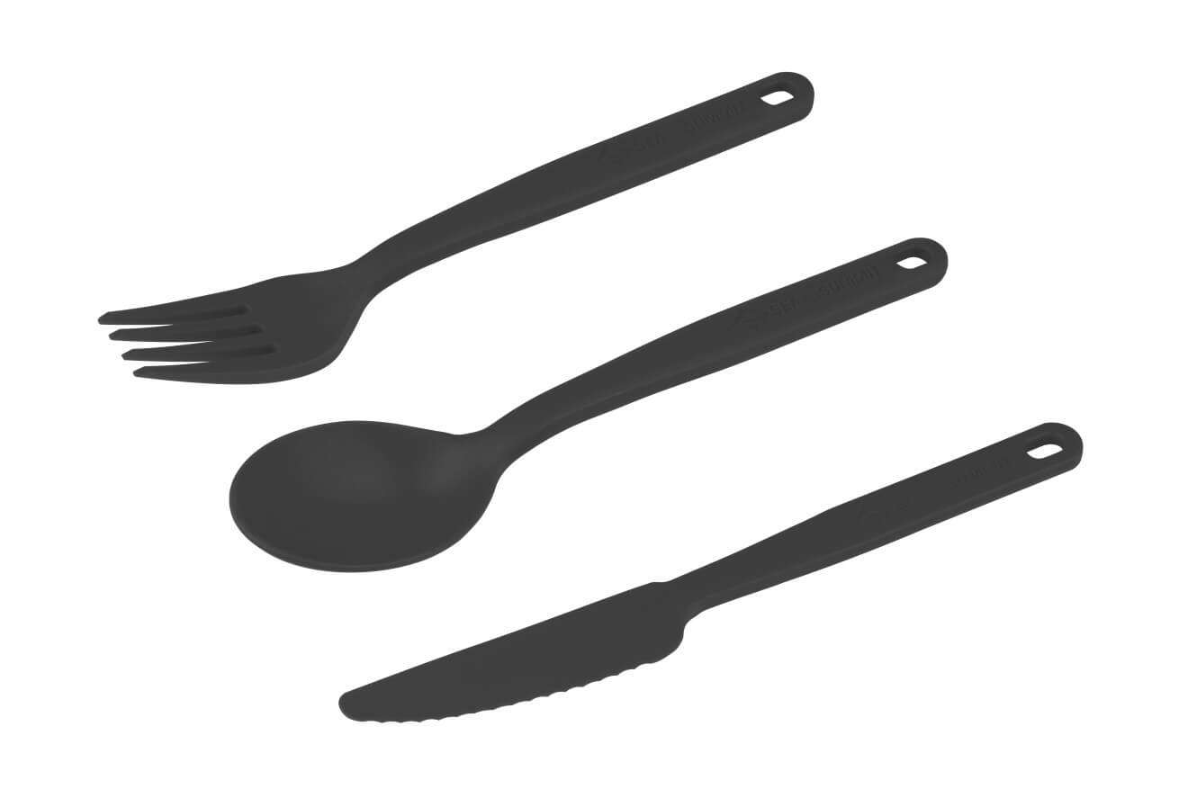 SeaToSummit Camp Cutlery Set - 3pc - Charocal