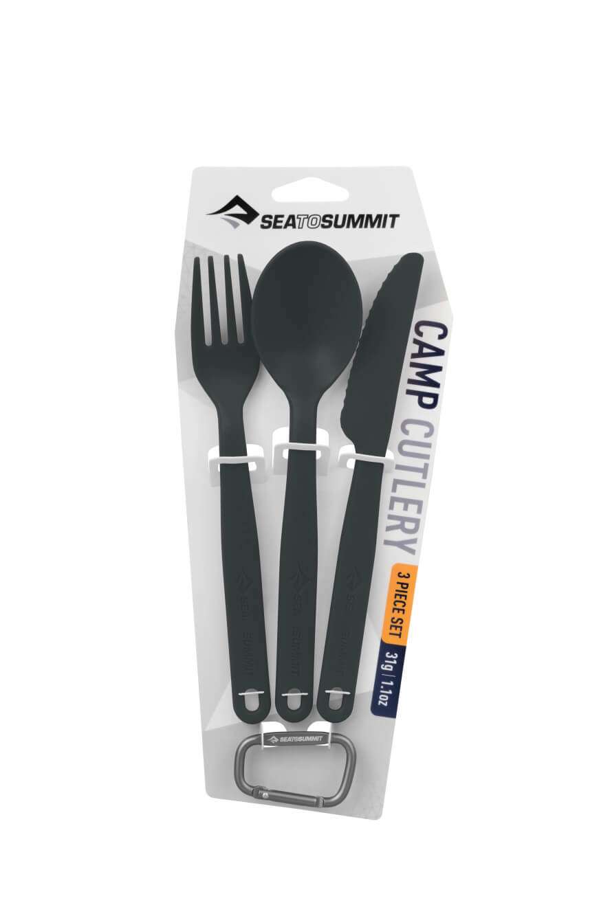 SeaToSummit Camp Cutlery Set - 3pc - Charocal