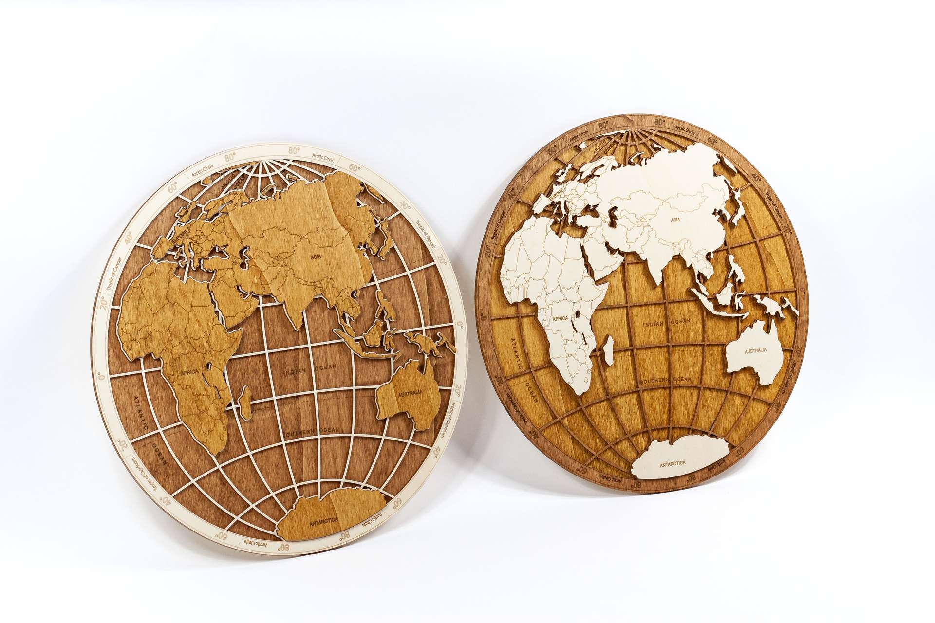 Wooden World Globe