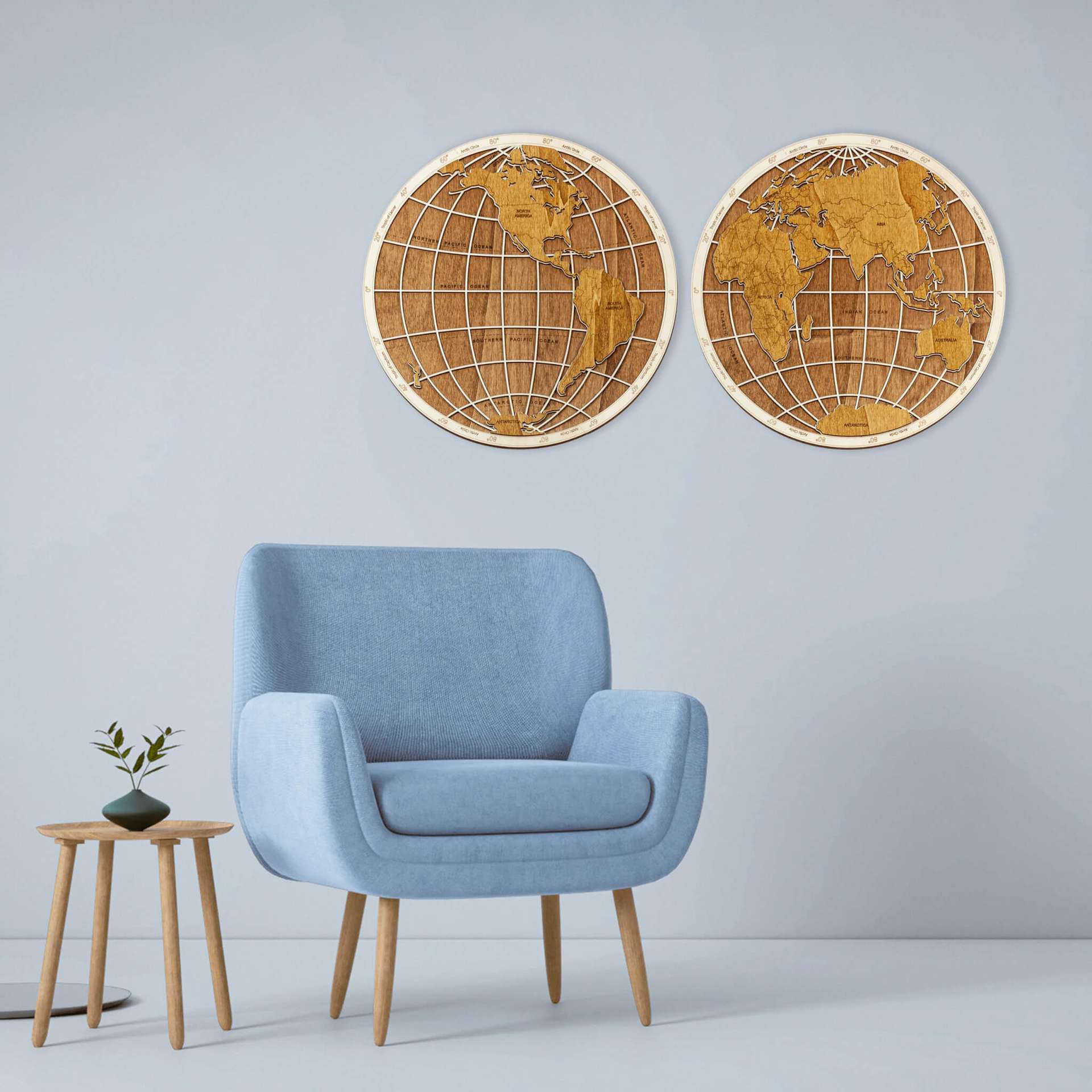 Wooden World Globe