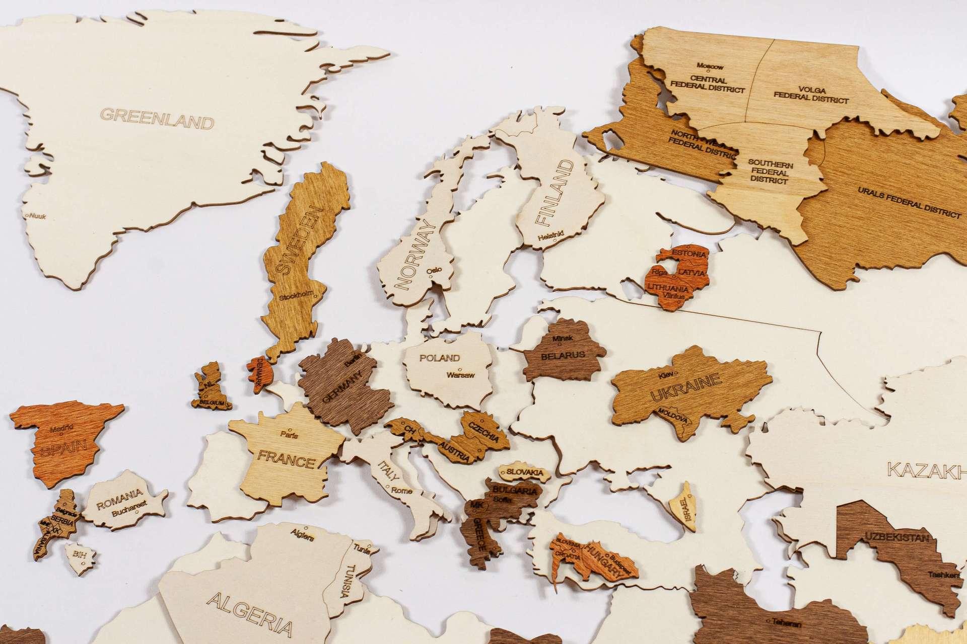 Puzzle Wooden World Map