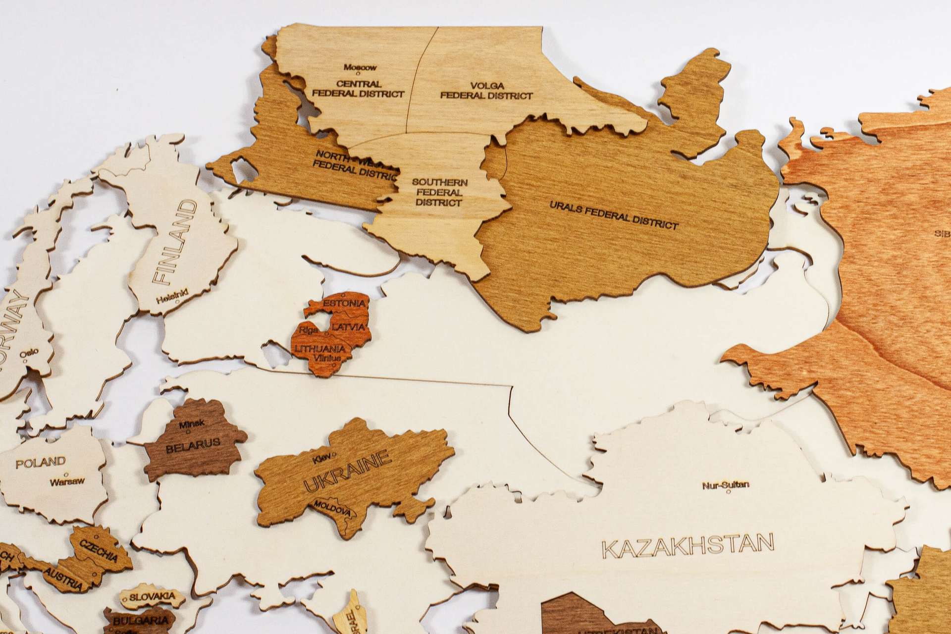 Puzzle Wooden World Map