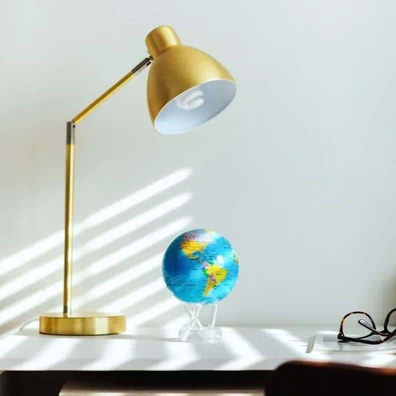 MOVA Blue Political Map Spinning Magnetic Globe