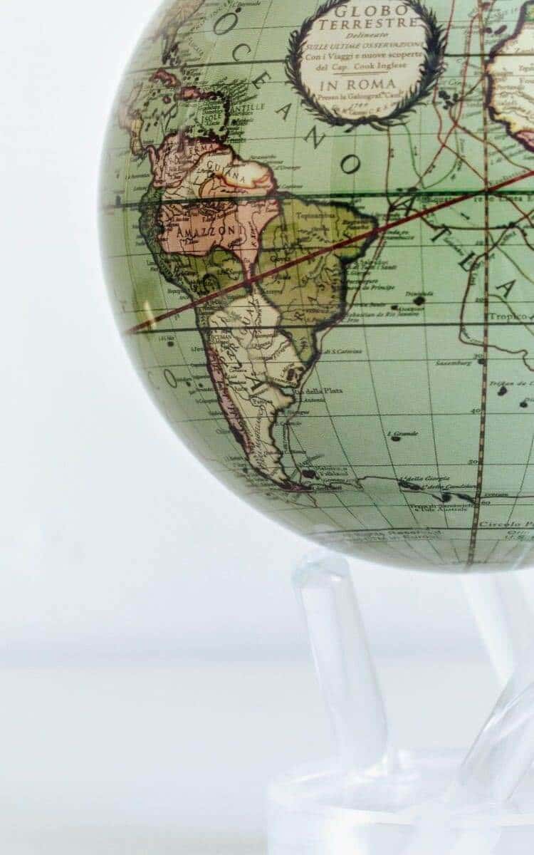 MOVA Antique Terrestrial Green Self Spinning Globe