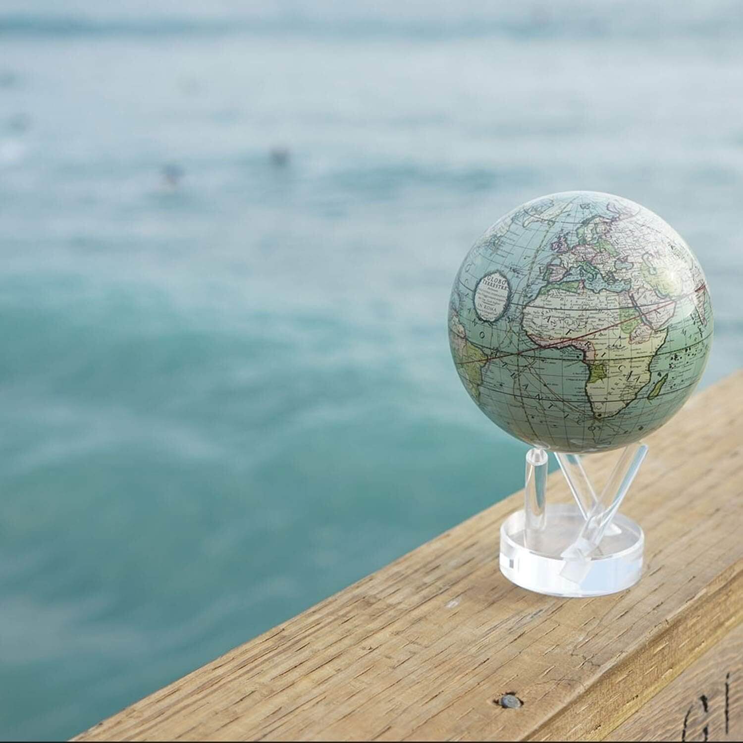 MOVA Antique Terrestrial Green Self Spinning Globe