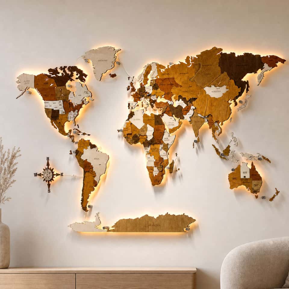 LED World Map Specifications: Connections, Customisation and Accessories