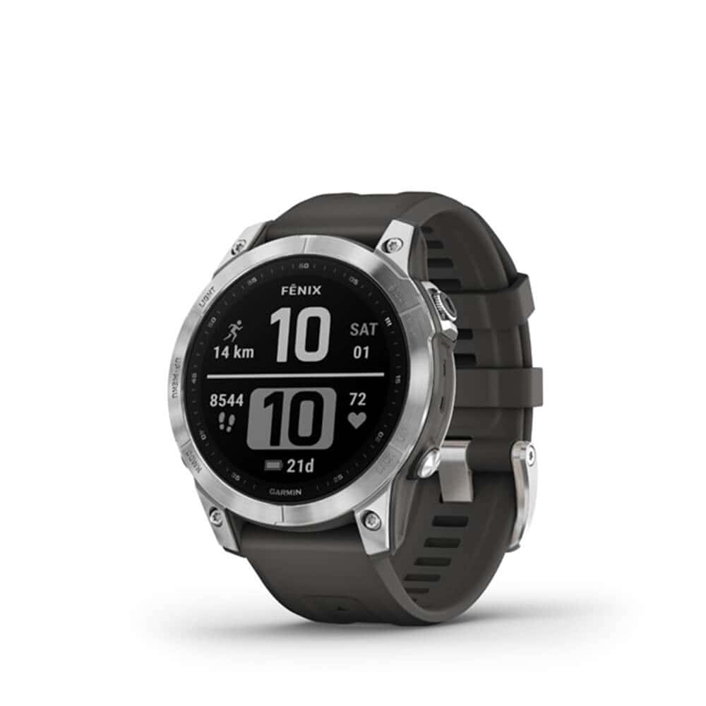 Garmin fenix 7 - シルバー、グラファイトバンド | 68travel