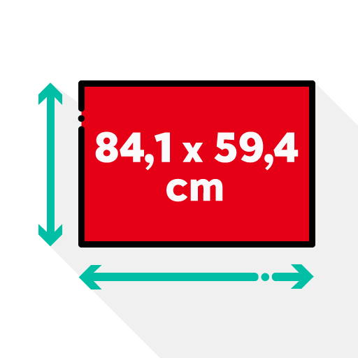 Kartengröße - Größe A1: 84,1 x 59,4 cm