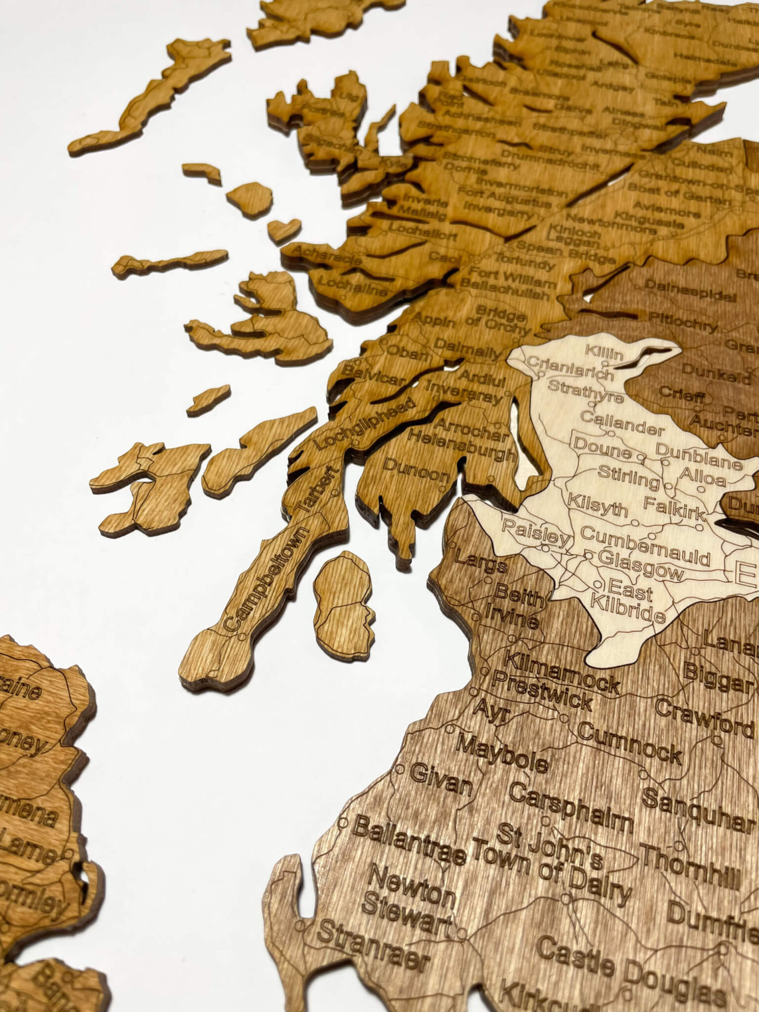 Scotland - UK Wooden Map