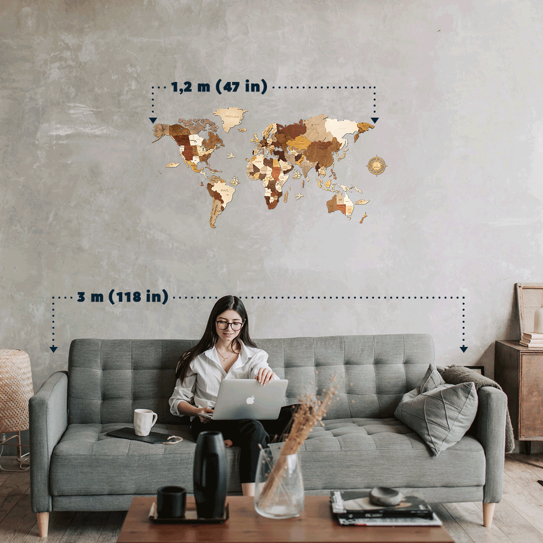 Wooden Map Sizes