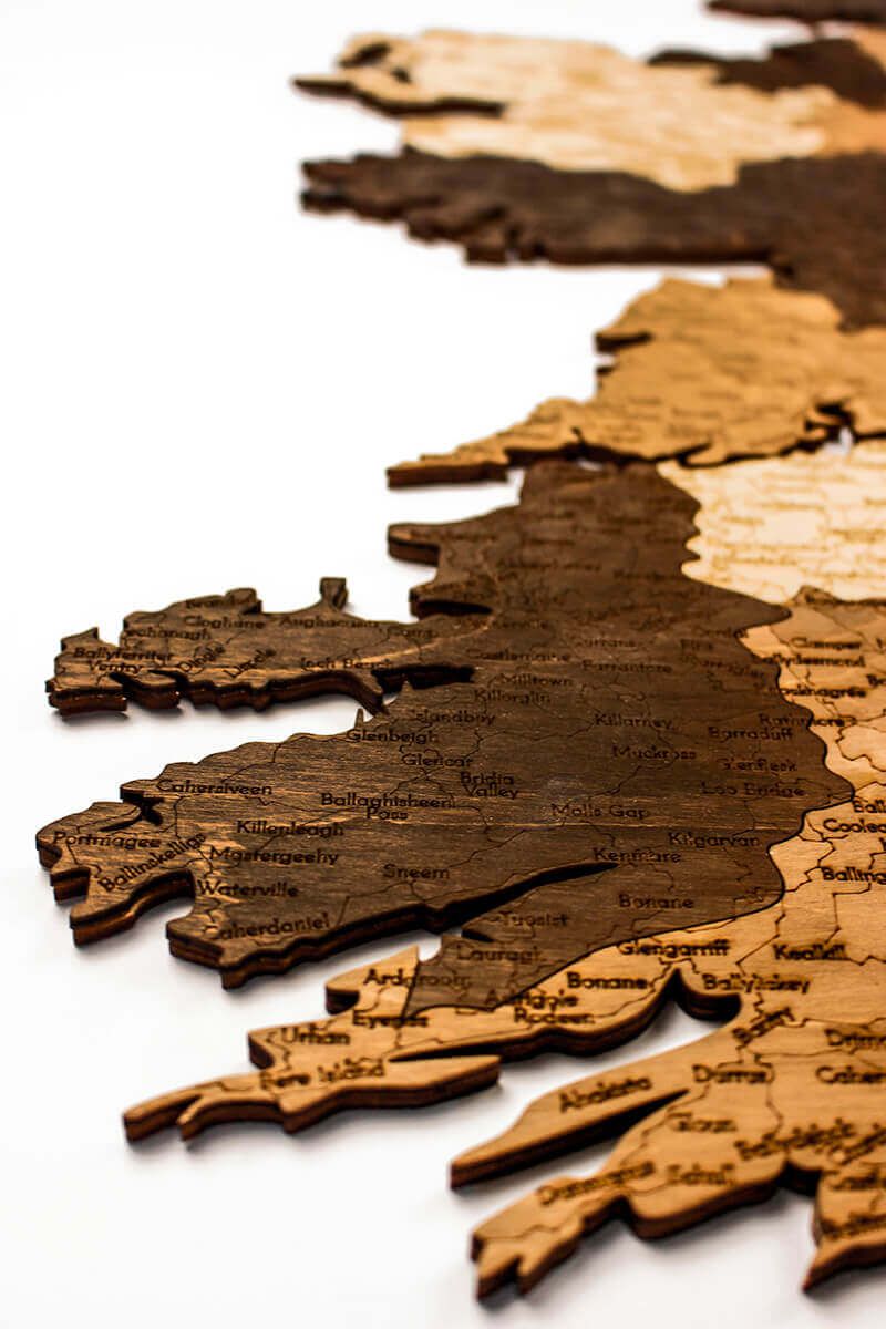 Wooden Map of Ireland