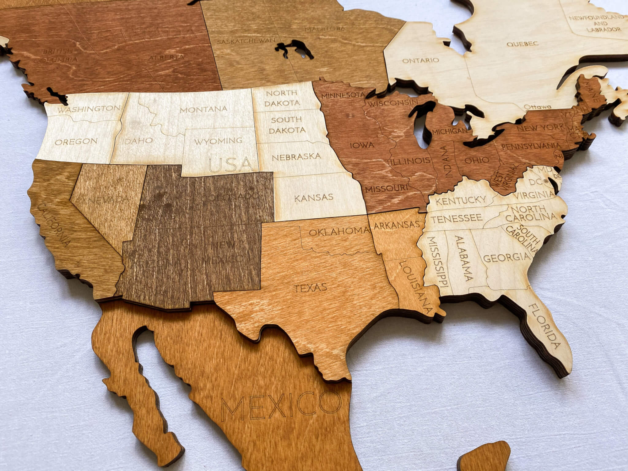 Wooden World Map Wall Decoration 68travel