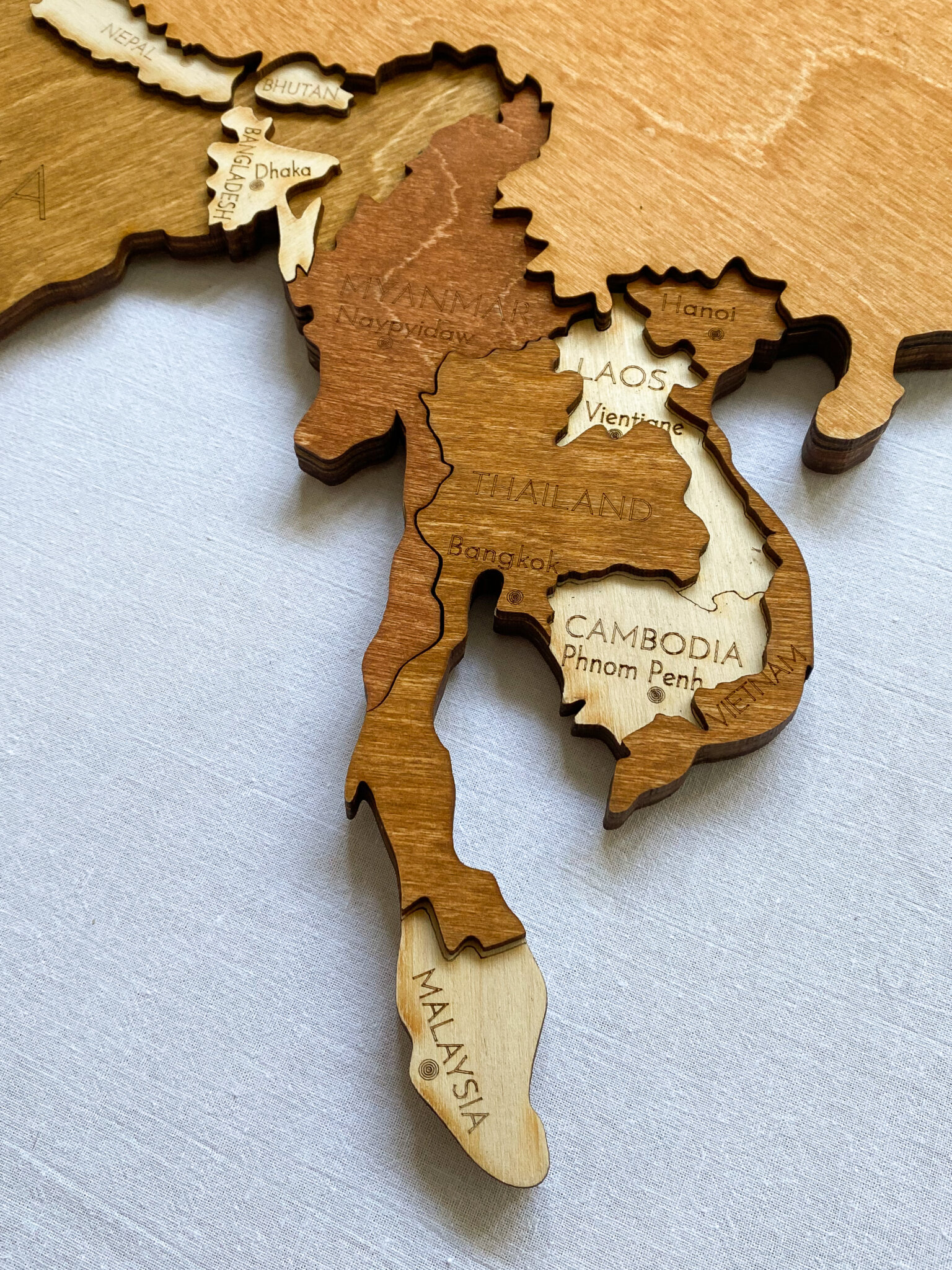 Wooden World Map Wall Decoration 68travel