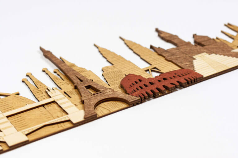 3D Wooden Monuments and Attractions