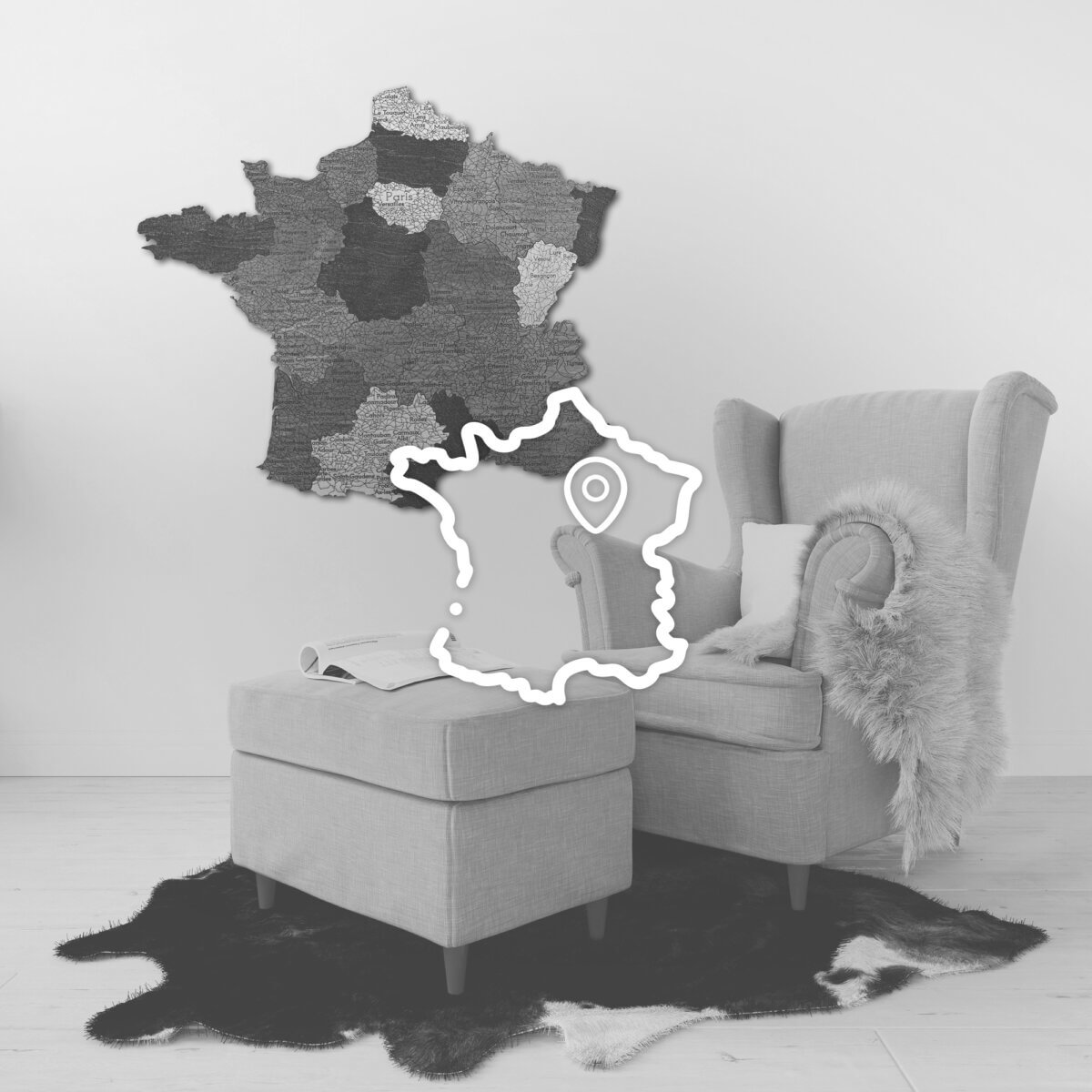 Wooden Country Maps