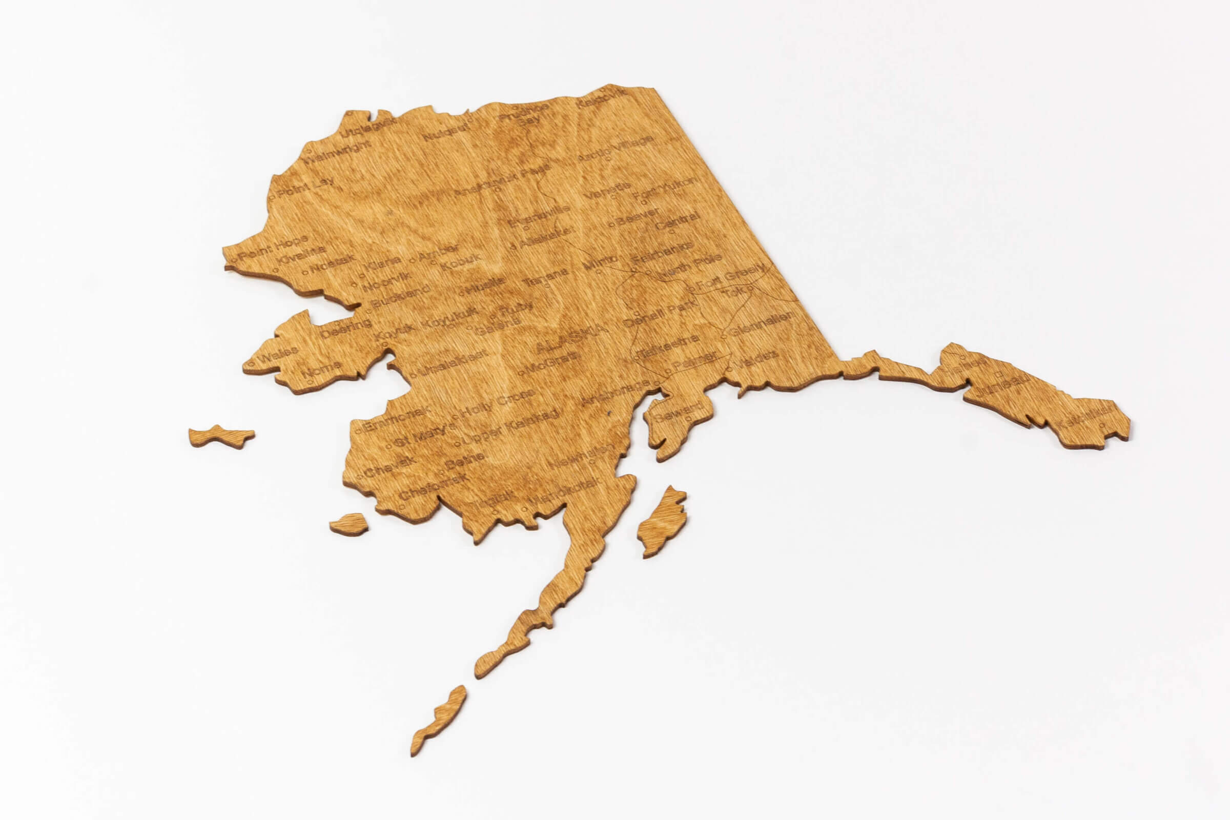 USA 3D Wooden Map - Alaska